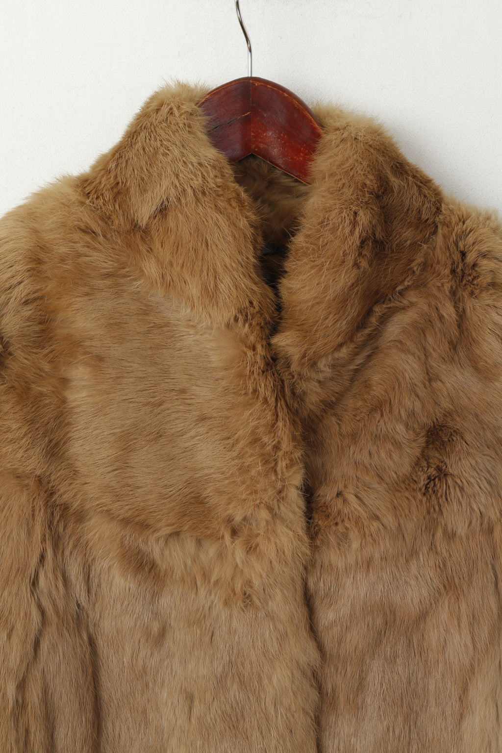 Vintage Women S Jacket Brown Authentic 100% French Rabbit Hair Soft Boho Top