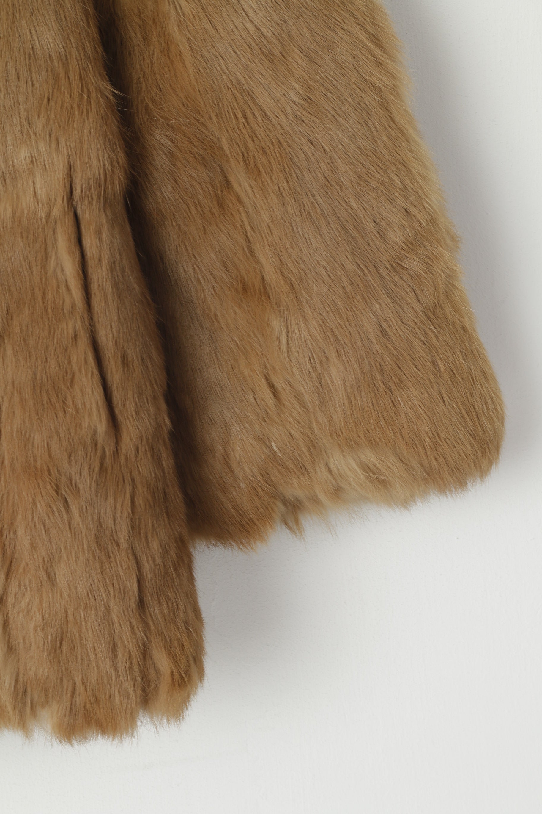 Vintage Women S Jacket Brown Authentic 100% French Rabbit Hair Soft Boho Top