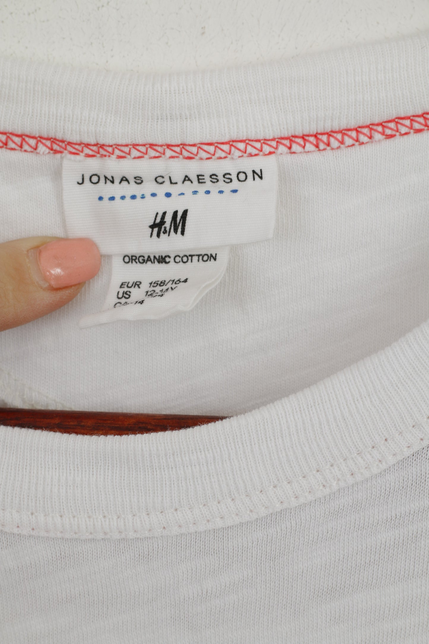 H&amp;M Jonas Claesson Garçons 12-14 ans 158/164 T-shirt Blanc Coton Bio Surf's Top