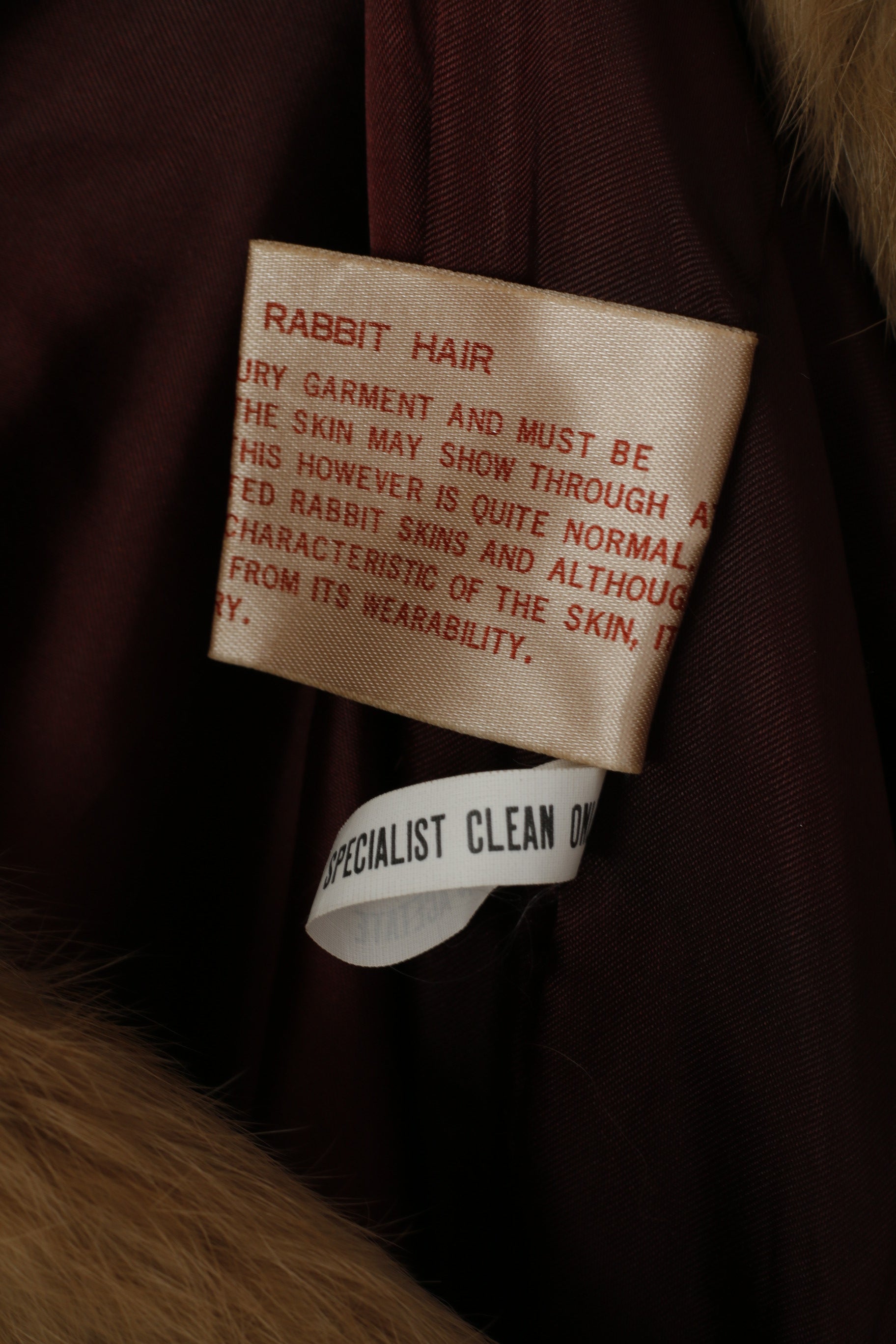 Vintage Women S Jacket Brown Authentic 100% French Rabbit Hair Soft Boho Top