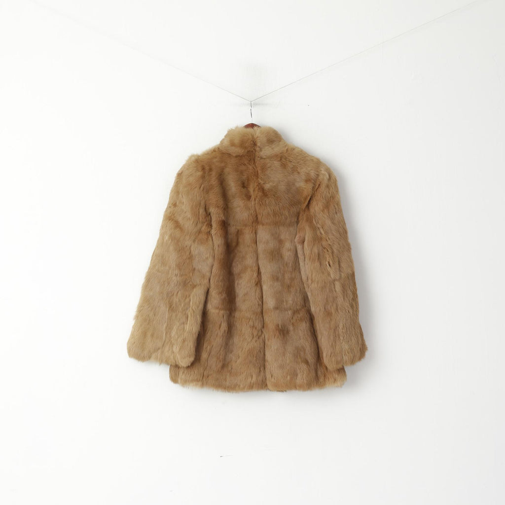 Vintage Women S Jacket Brown Authentic 100% French Rabbit Hair Soft Boho Top