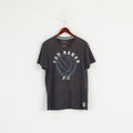 Ted Baker Men 4 L T-Shirt Grey Cotton Graphic Football Club  Sportswear Top