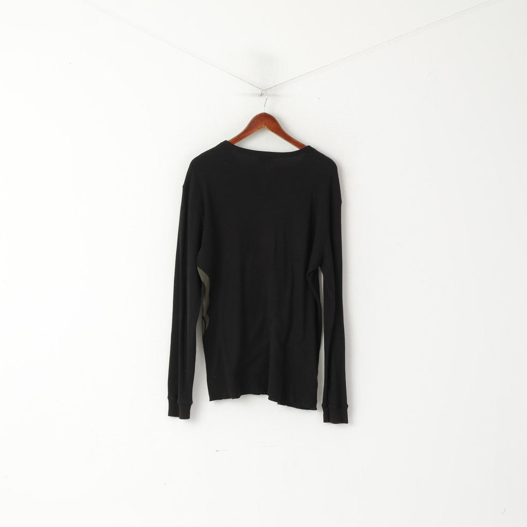 Winterland Classic Rock Men L Chemise à manches longues Noir KISS Band Music Stretch Top