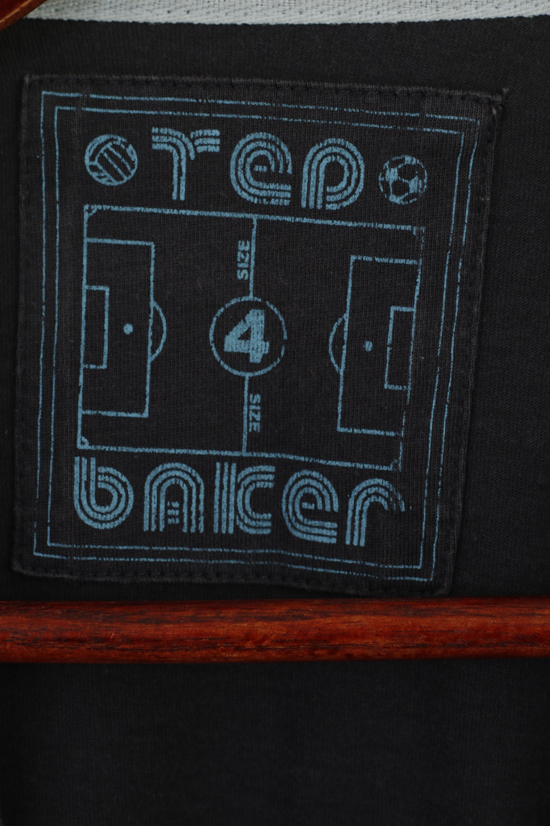 Ted Baker Men 4 L T-Shirt Grey Cotton Graphic Football Club  Sportswear Top