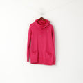 Ellesse Women XL Sweatshirt Pink Cotton Long Sportswear High Collar Top