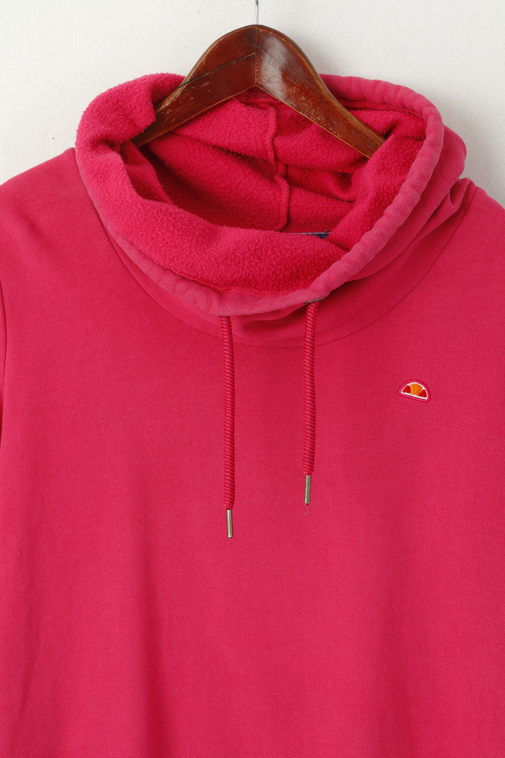 Ellesse Felpa XL da donna Felpa lunga in cotone rosa con collo alto sportivo