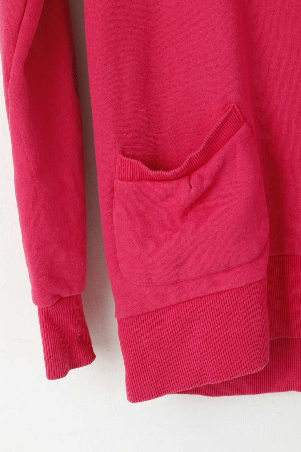 Ellesse Felpa XL da donna Felpa lunga in cotone rosa con collo alto sportivo