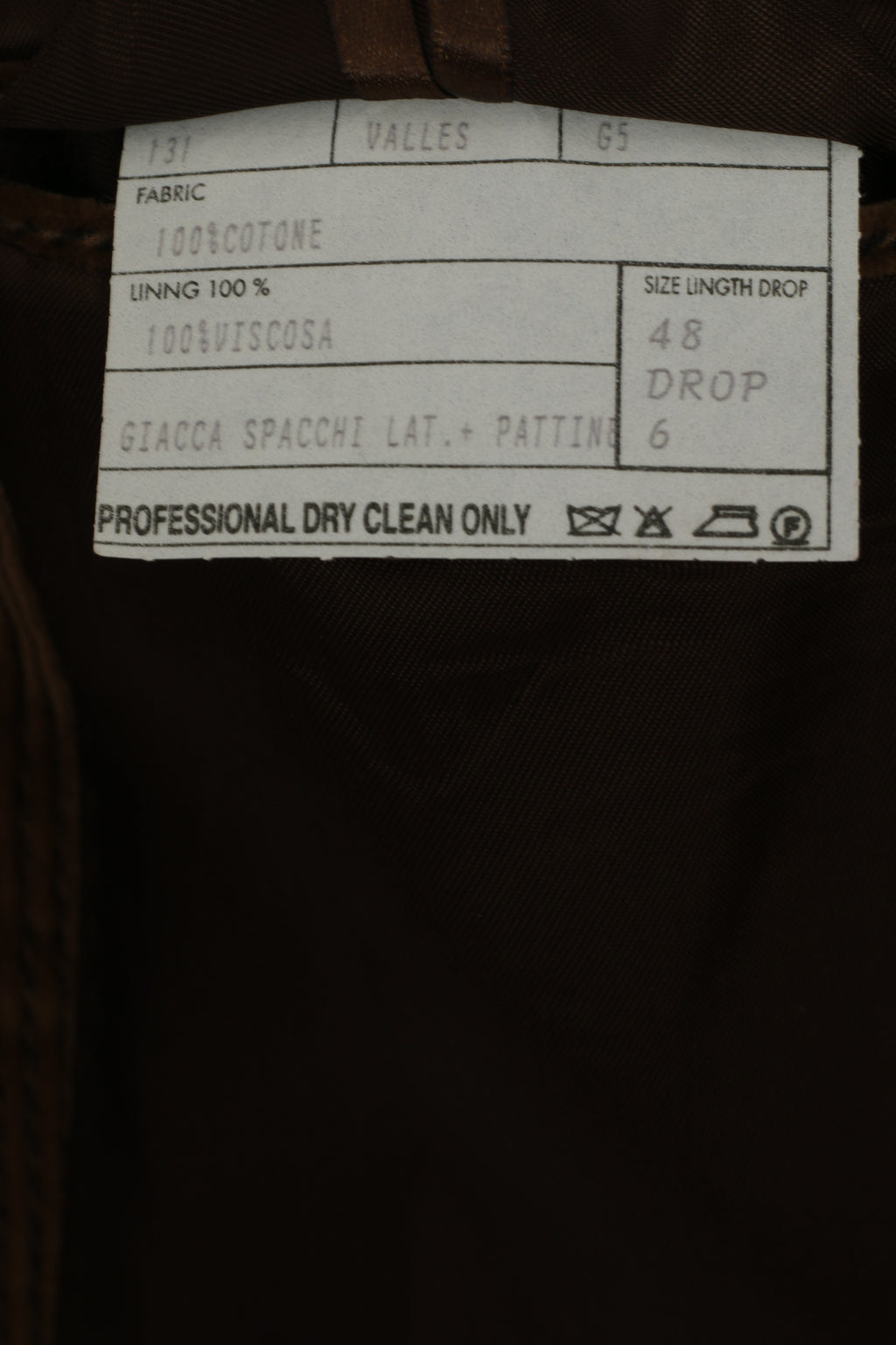 I Velluti Pontoglio Giacca Uomo 48 Blazer Marrone Velluto Velluto a Coste di Cotone Made in Italy