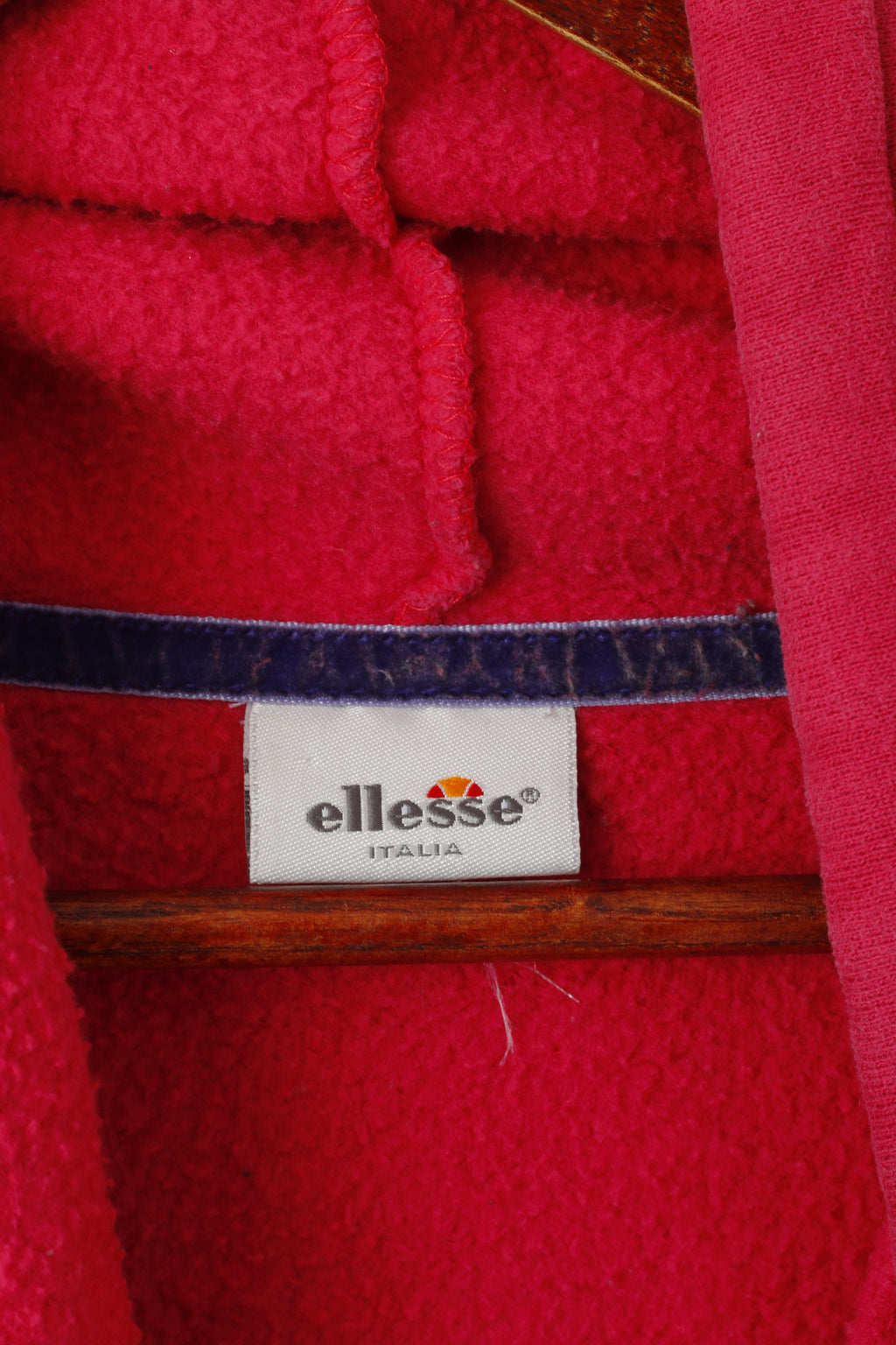 Ellesse Felpa XL da donna Felpa lunga in cotone rosa con collo alto sportivo