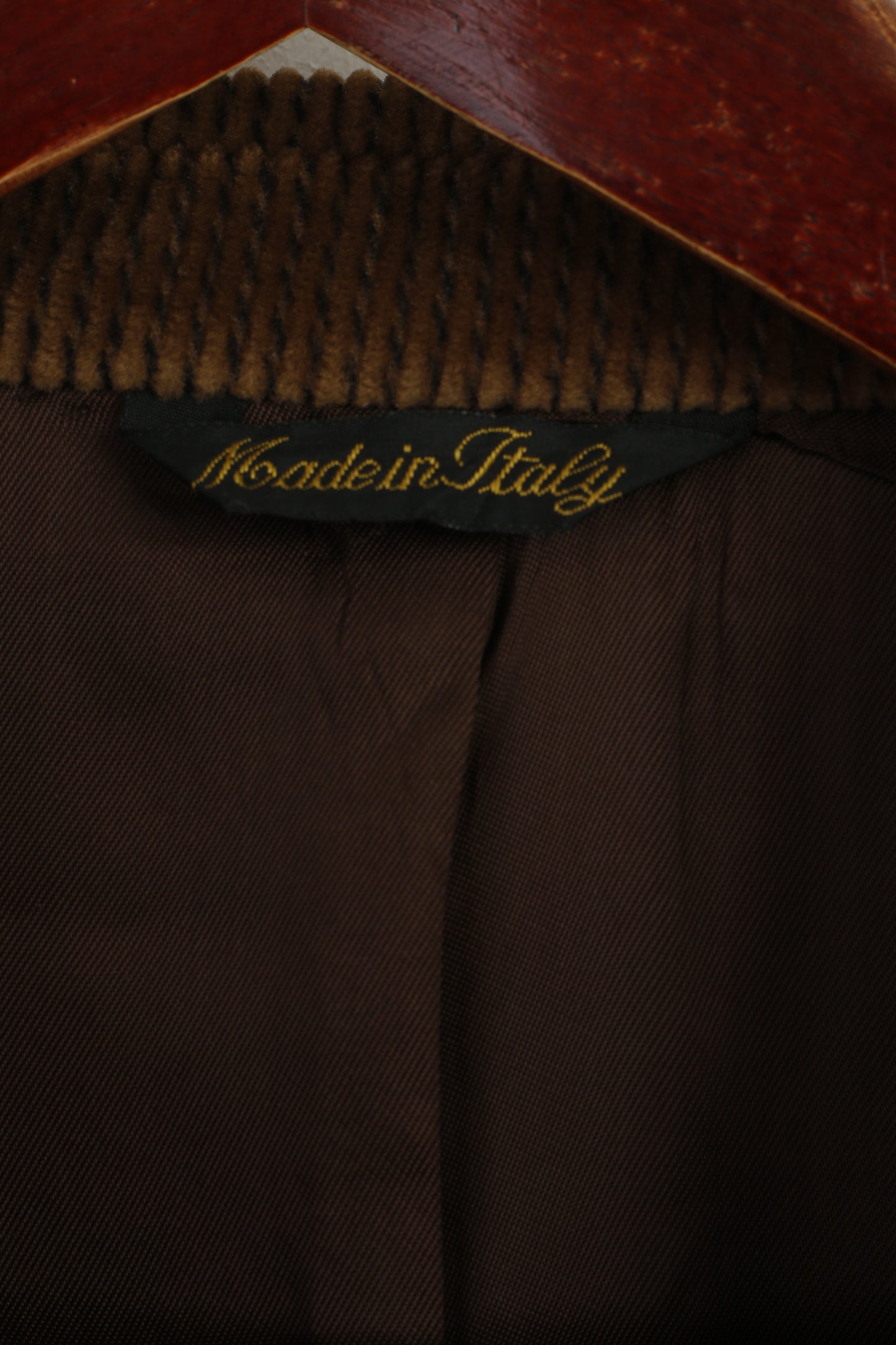 I Velluti Pontoglio Men 48 Blazer Brown Cotton Corduroy Velvet Made in Italy Jacket