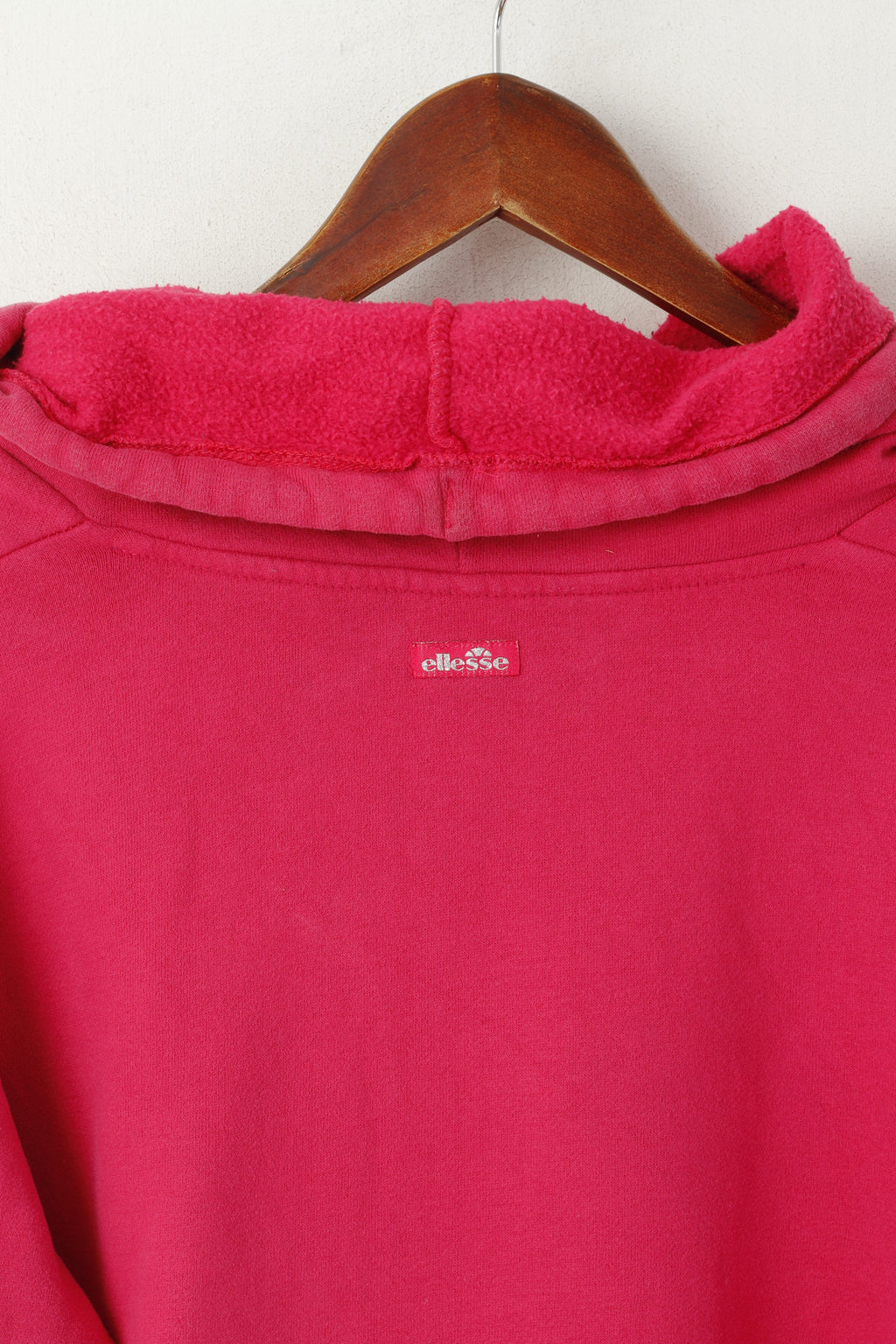 Ellesse Felpa XL da donna Felpa lunga in cotone rosa con collo alto sportivo
