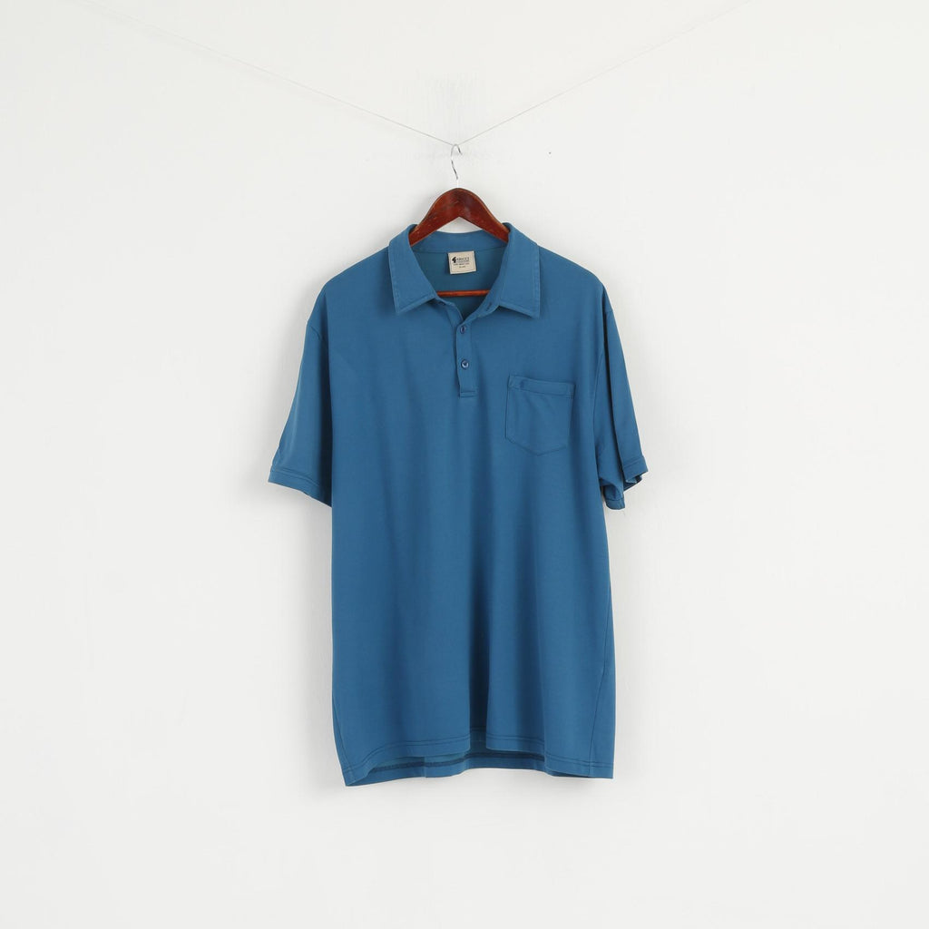 GABICCI Collezione Homme XL Polo Vert Mer Coton Doux Boutons Détaillés Haut