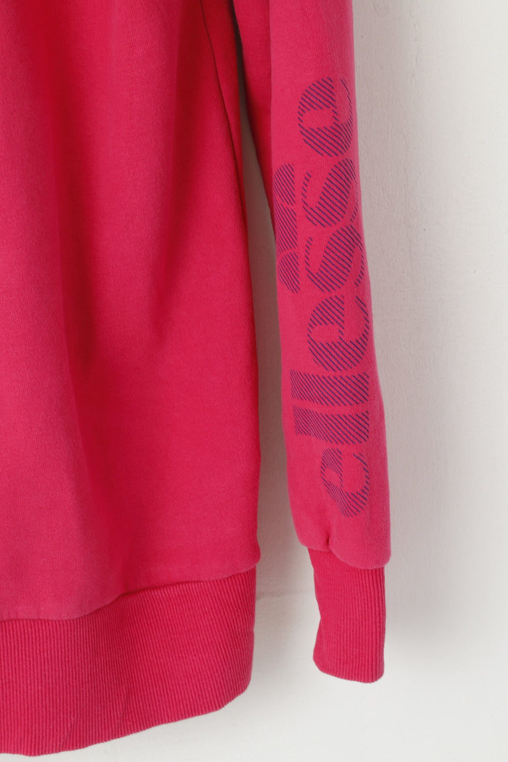 Ellesse Felpa XL da donna Felpa lunga in cotone rosa con collo alto sportivo