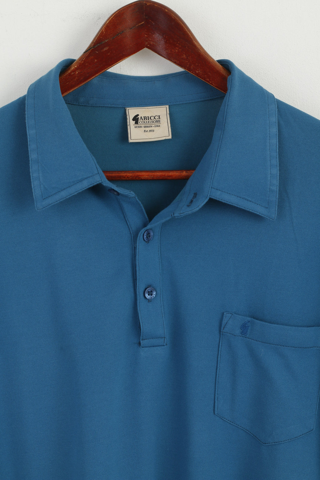 GABICCI Collezione Homme XL Polo Vert Mer Coton Doux Boutons Détaillés Haut