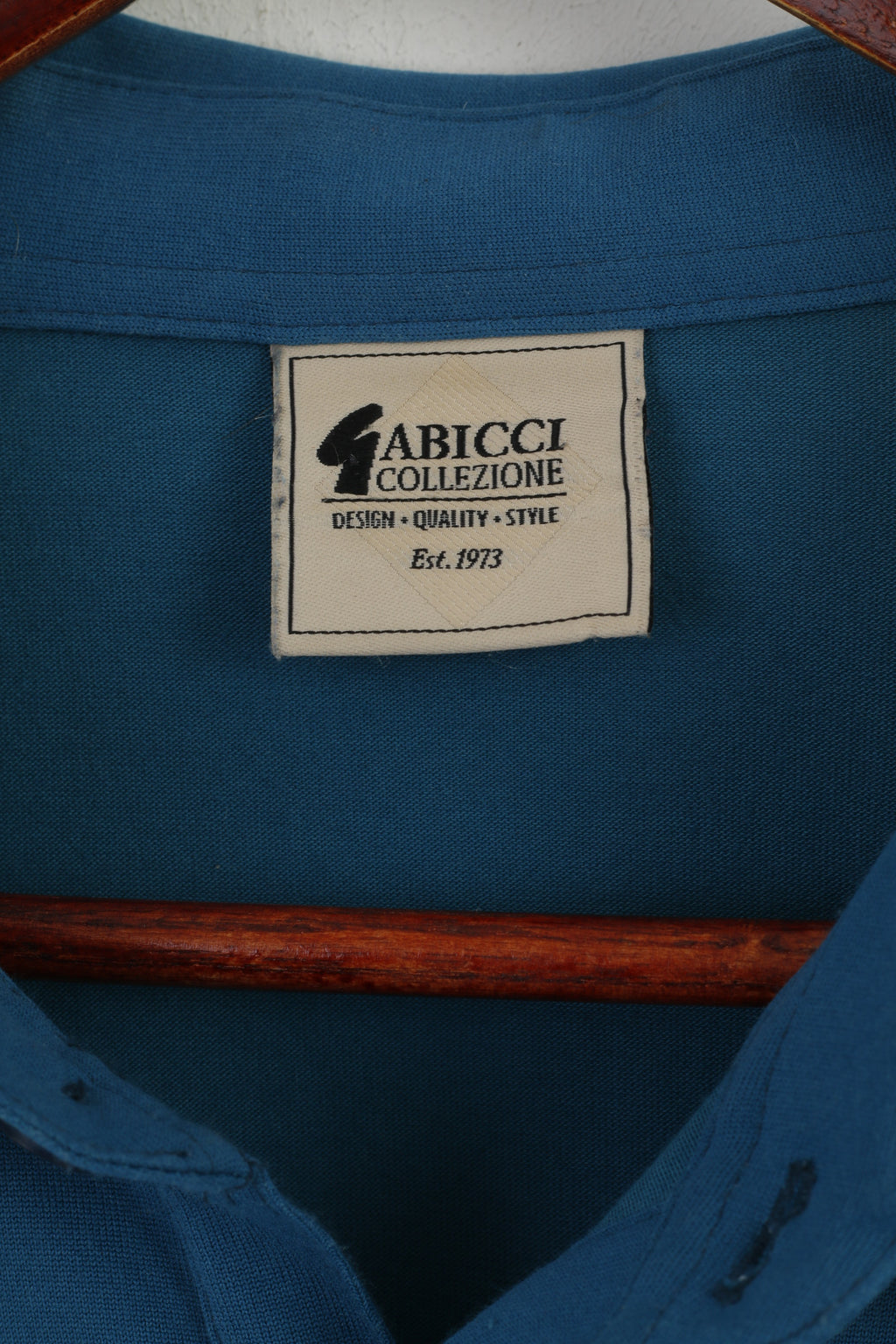 GABICCI Collezione Homme XL Polo Vert Mer Coton Doux Boutons Détaillés Haut