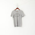 Joli vert hommes M chemise gris coton col rond graphique haut drôle
