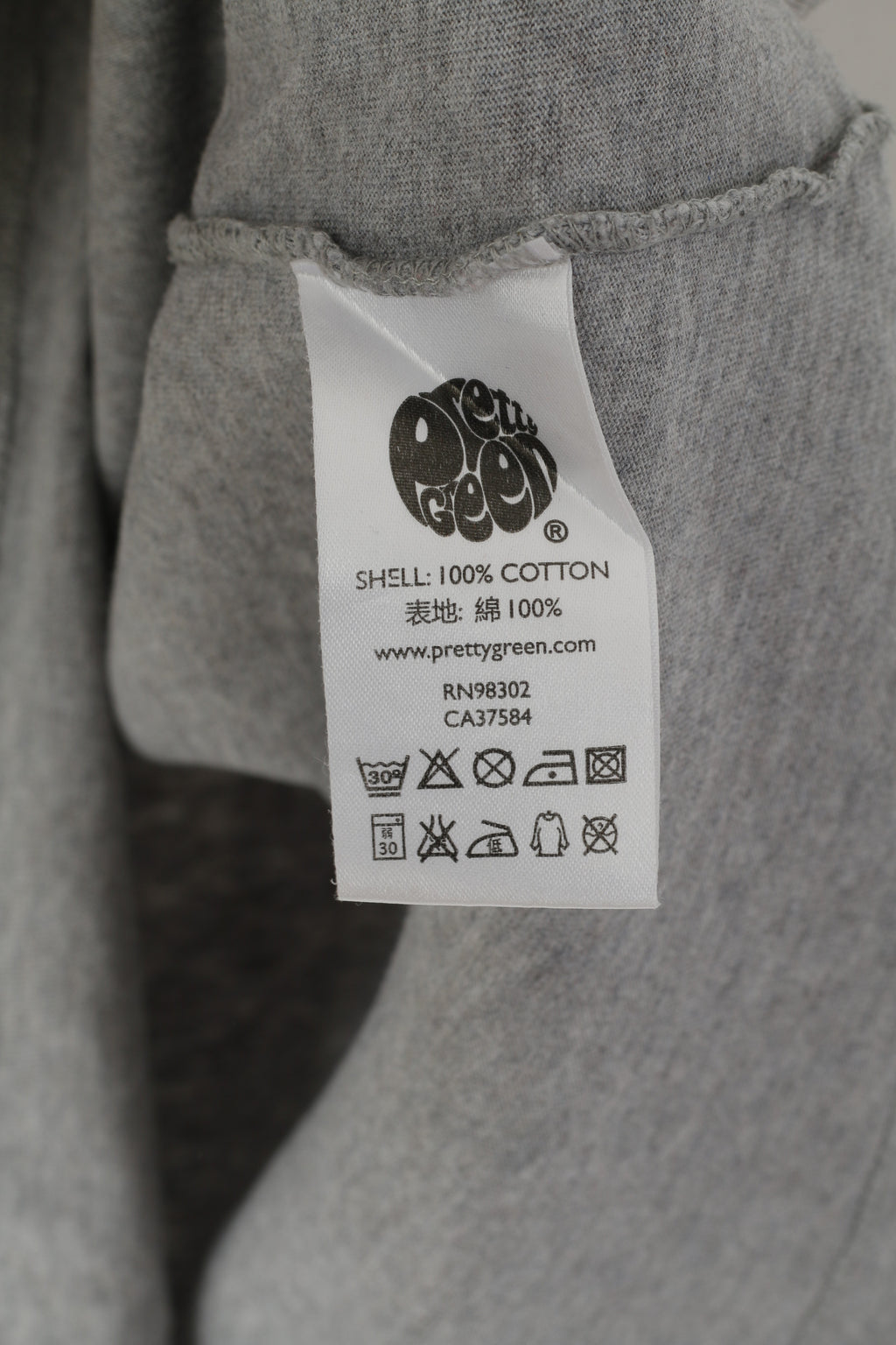 Pretty Green Men M Shirt Gray Cotton Crew Neck Graphic Funny Top