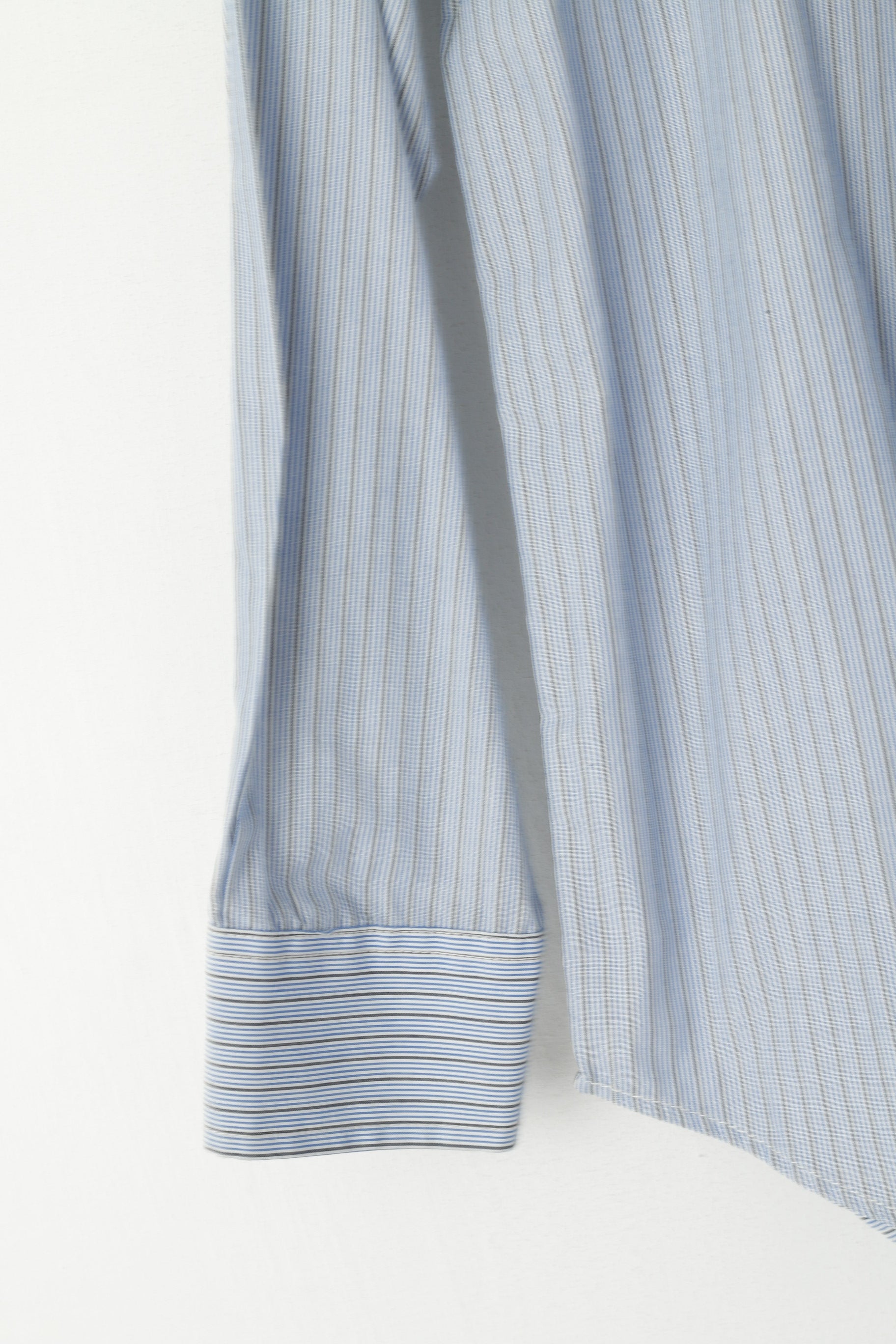 Nautica Chemise décontractée pour jeunes de 14 à 16 ans, haut à manches longues en coton rayé bleu avec poche