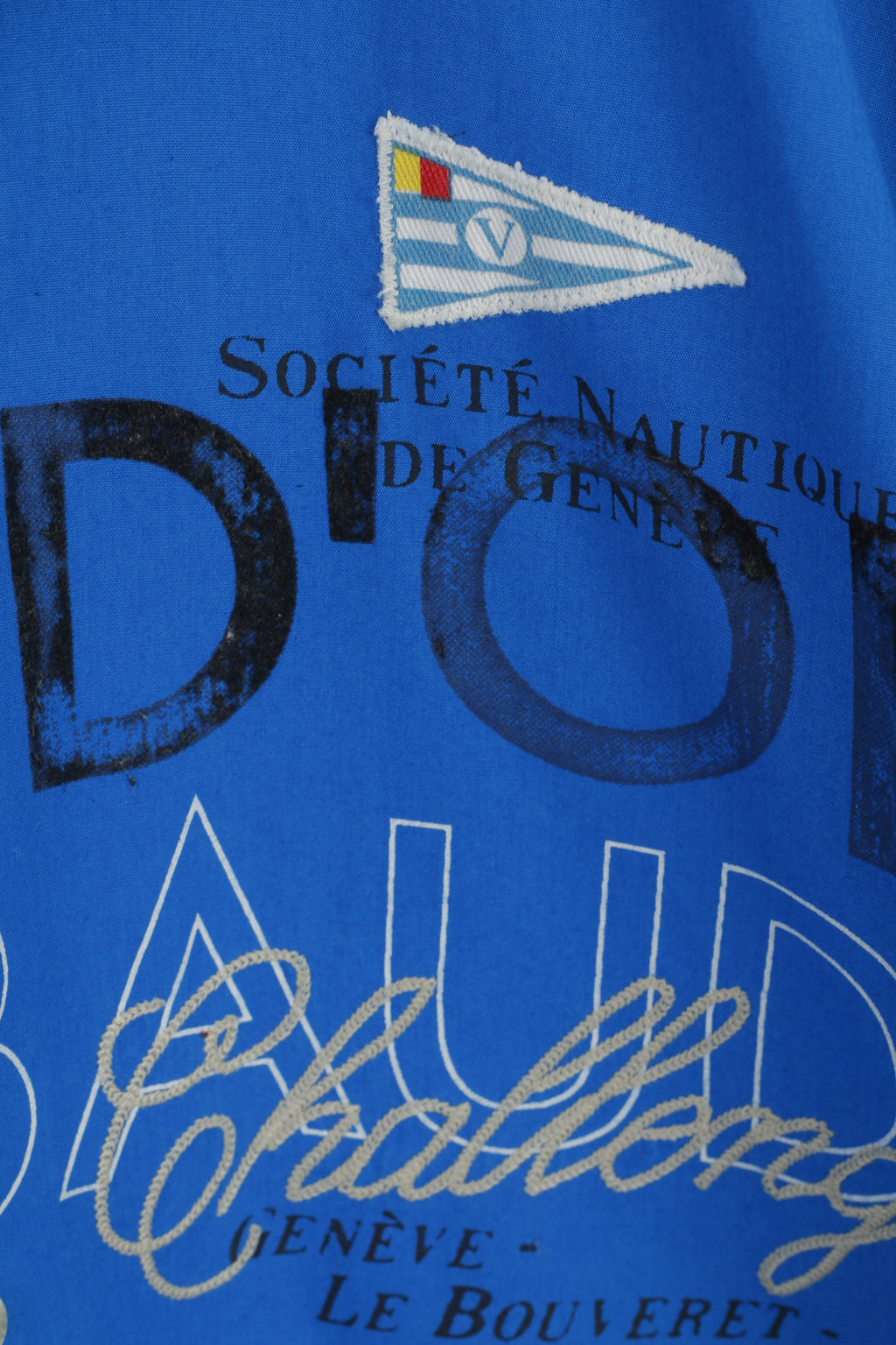 Gaastra Men XL Casual Shirt Blue Cotton Emroidered Port Noir Yachtclub Geneve Top