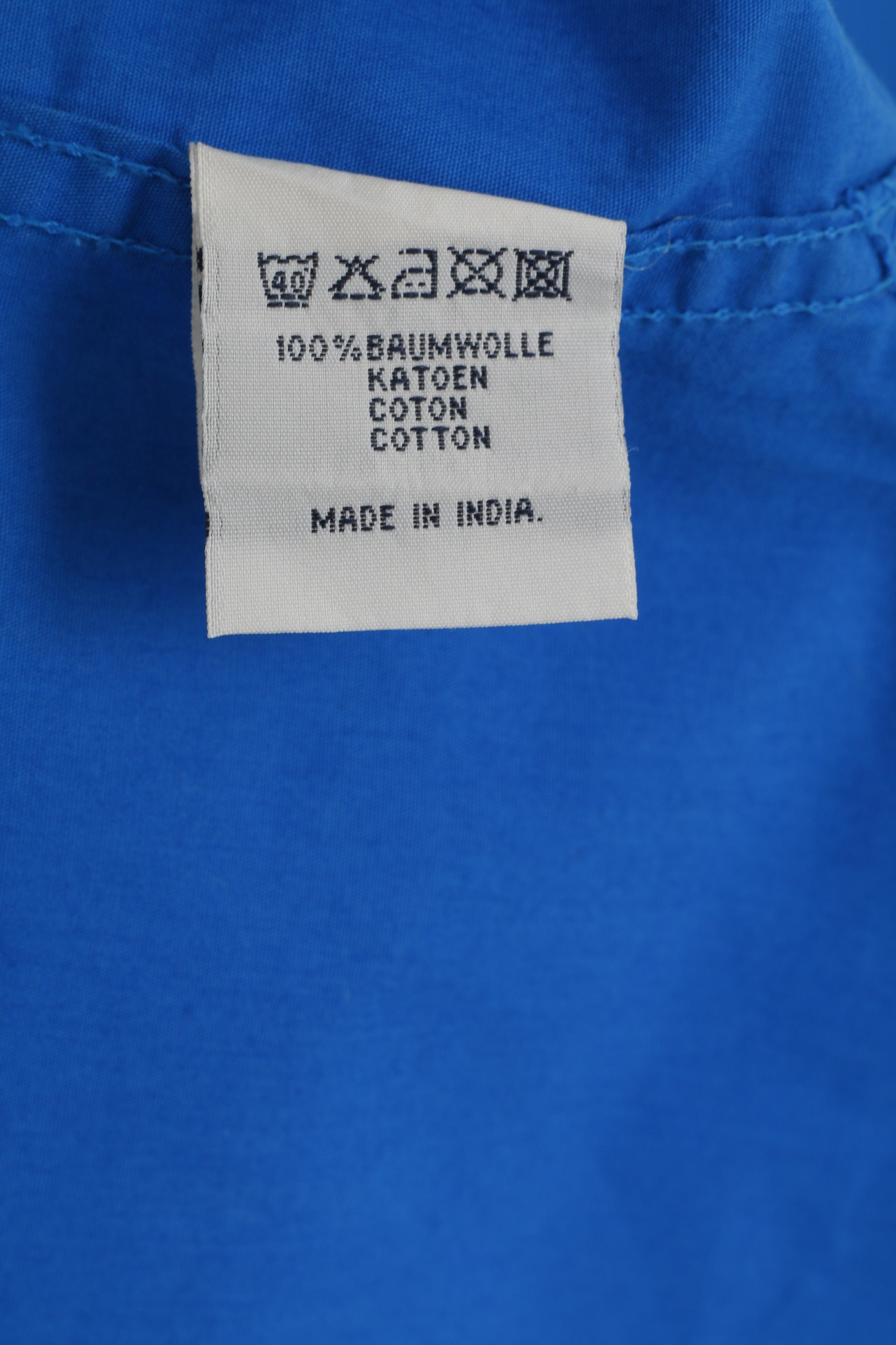 Gaastra Men XL Casual Shirt Blue Cotton Emroidered Port Noir Yachtclub Geneve Top