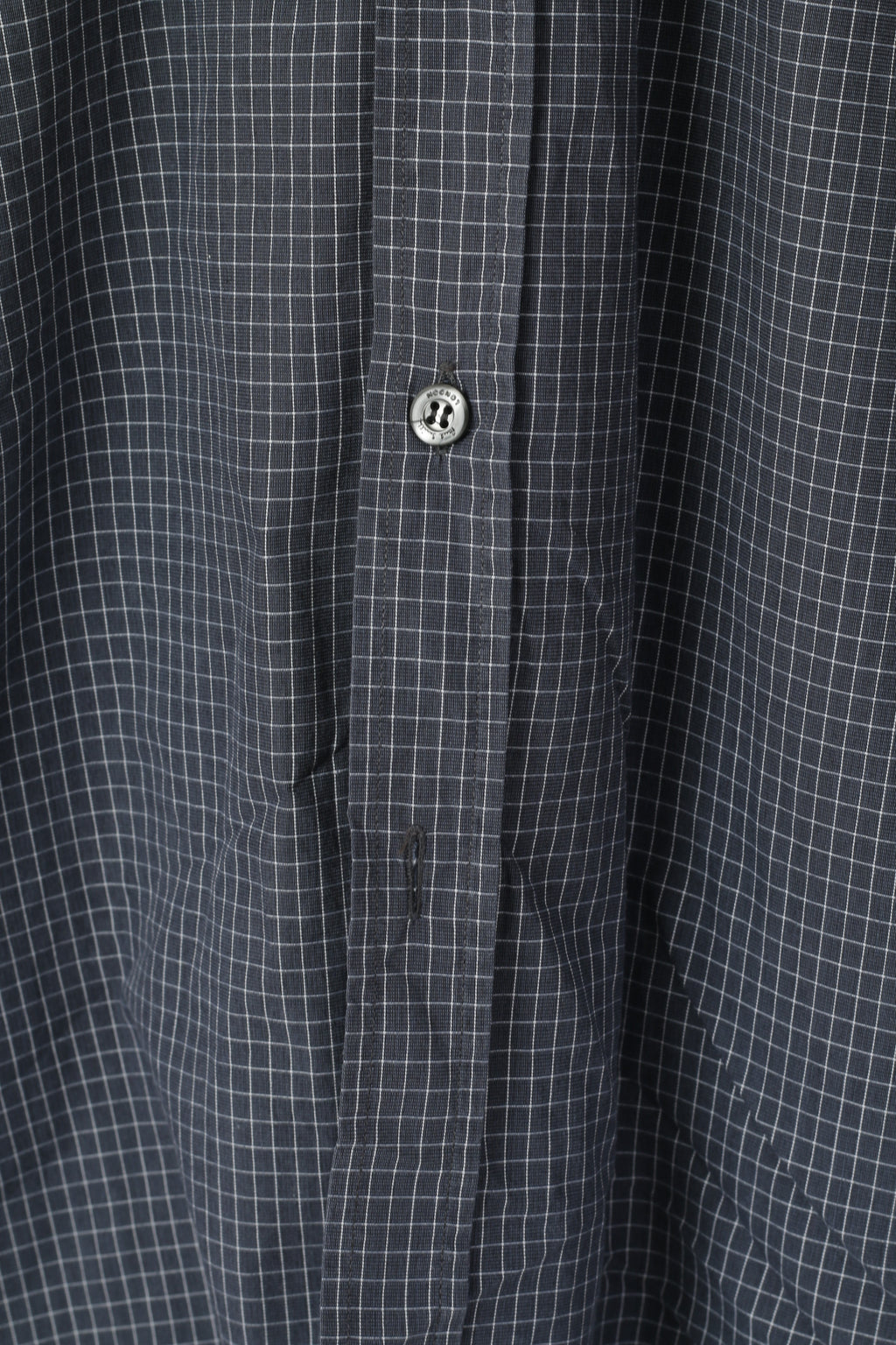 Paul Smith Men 15.5 39 M Casual Shirt Navy Cotton Check Long Sleeve Top