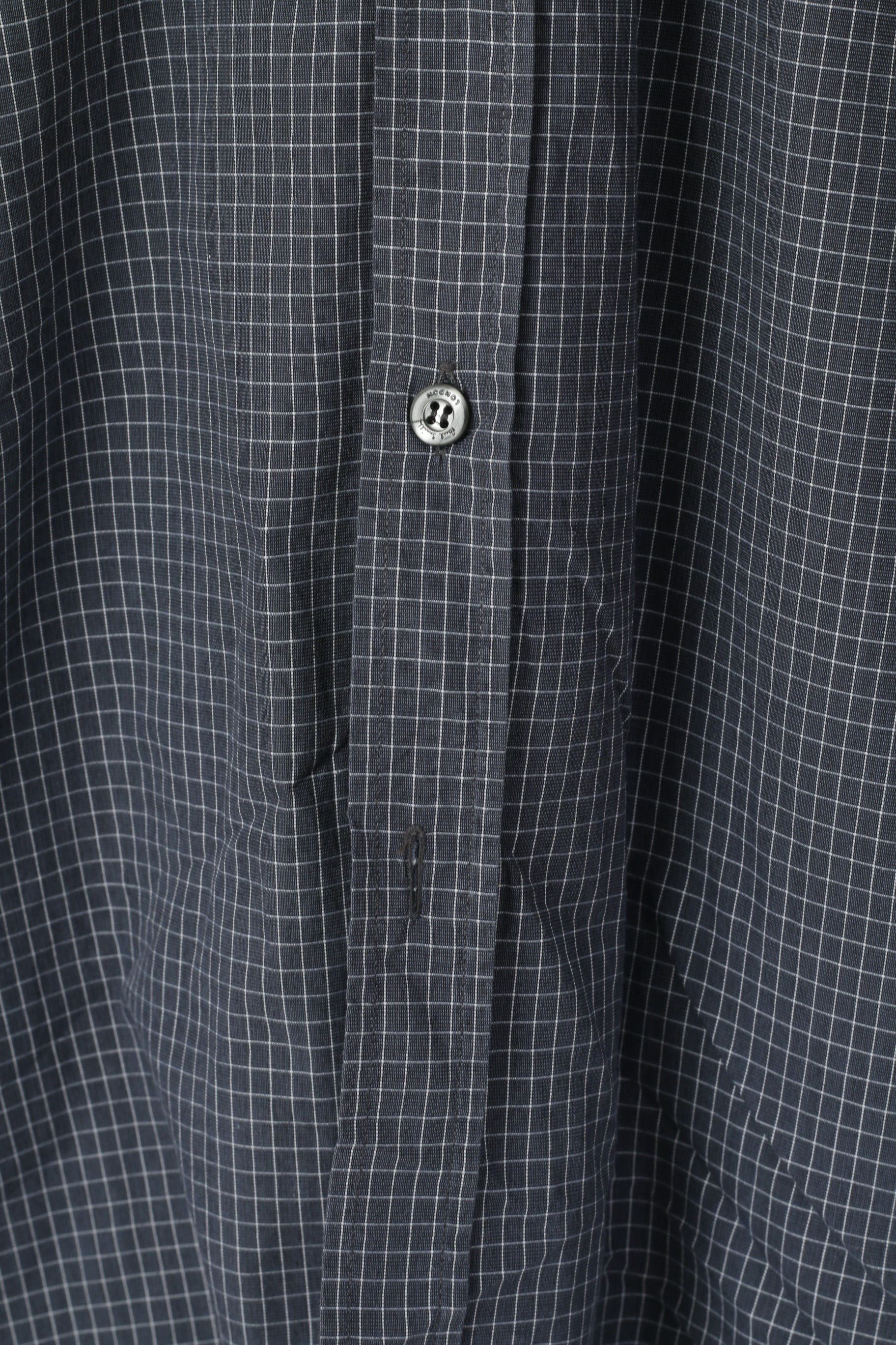 Paul Smith Men 15.5 39 M Casual Shirt Navy Cotton Check Long Sleeve Top