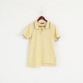Barbour Men S Polo Shirt Yellow Cotton Detailed Buttons Plain Top