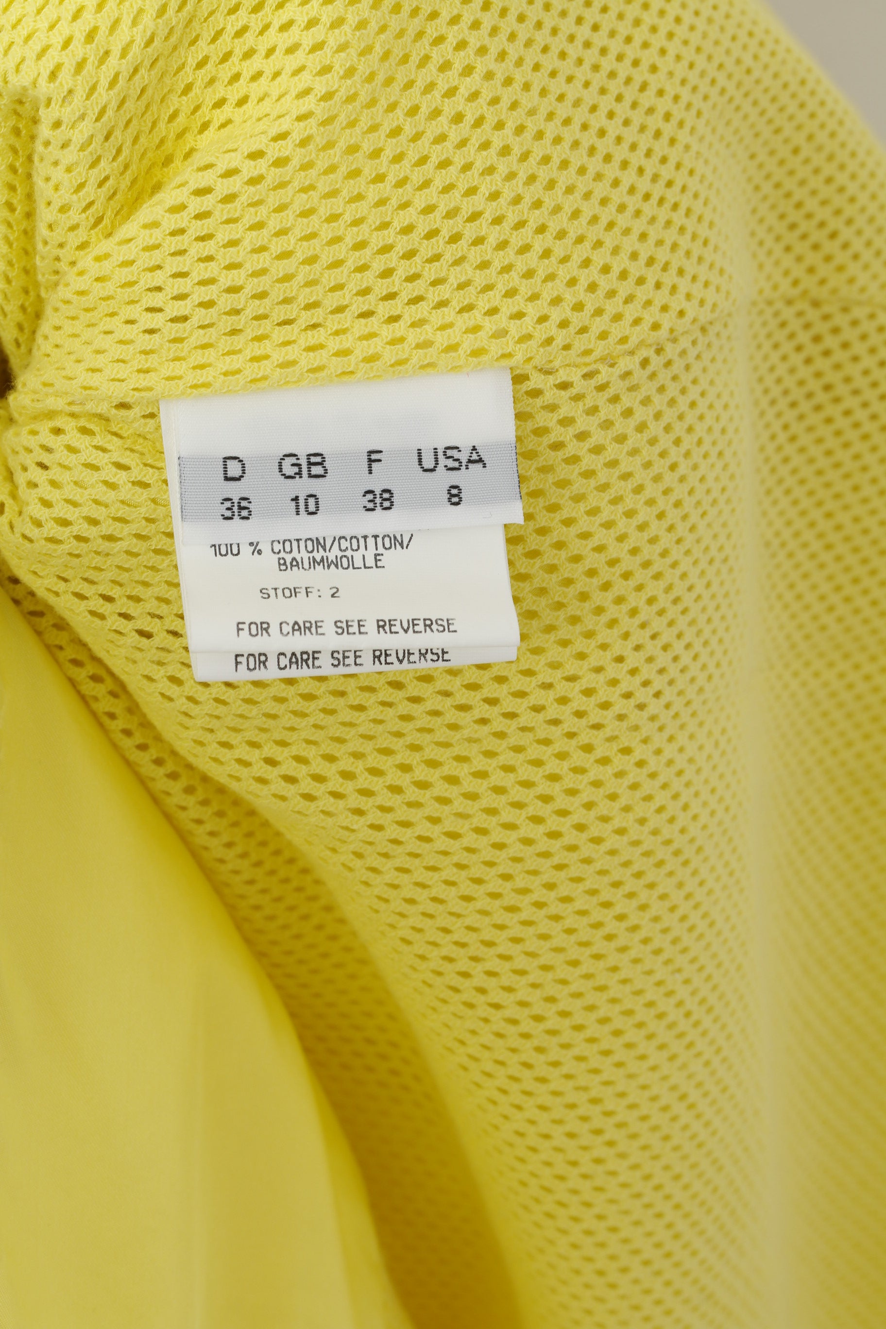 Ouiset Women 10 M Coat Yellow Shiny Single Breasted Nylon Oversize Classic