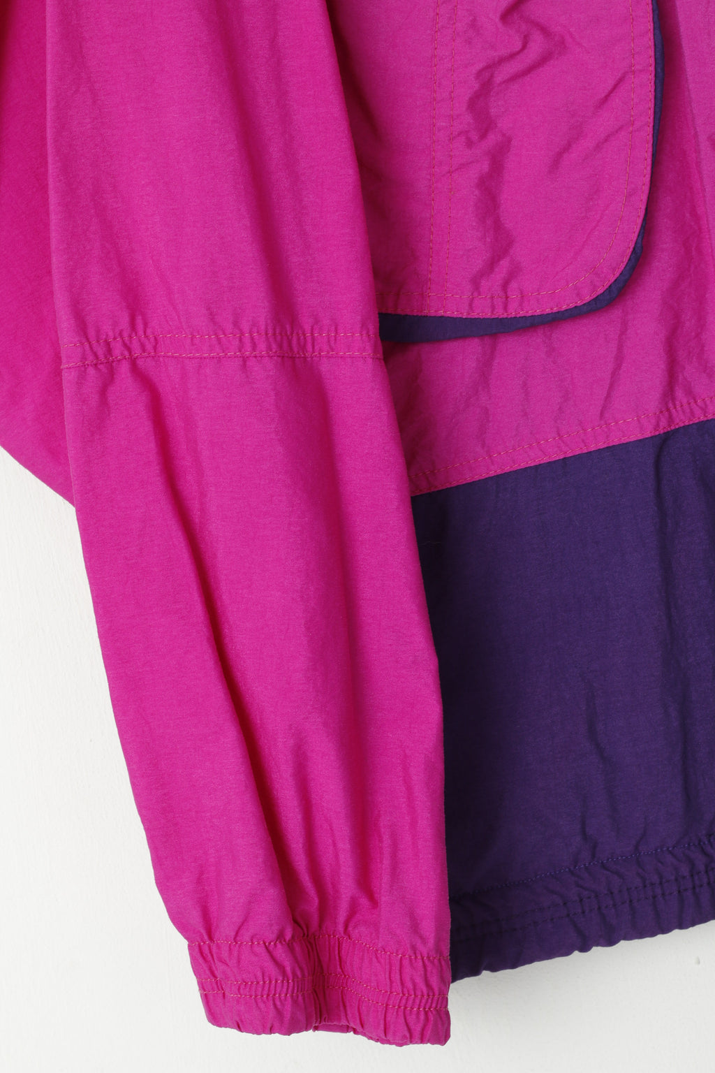 Reebok Women XL Pullover Jacket Amaranth Vintage Activewear Pockets Festival Top