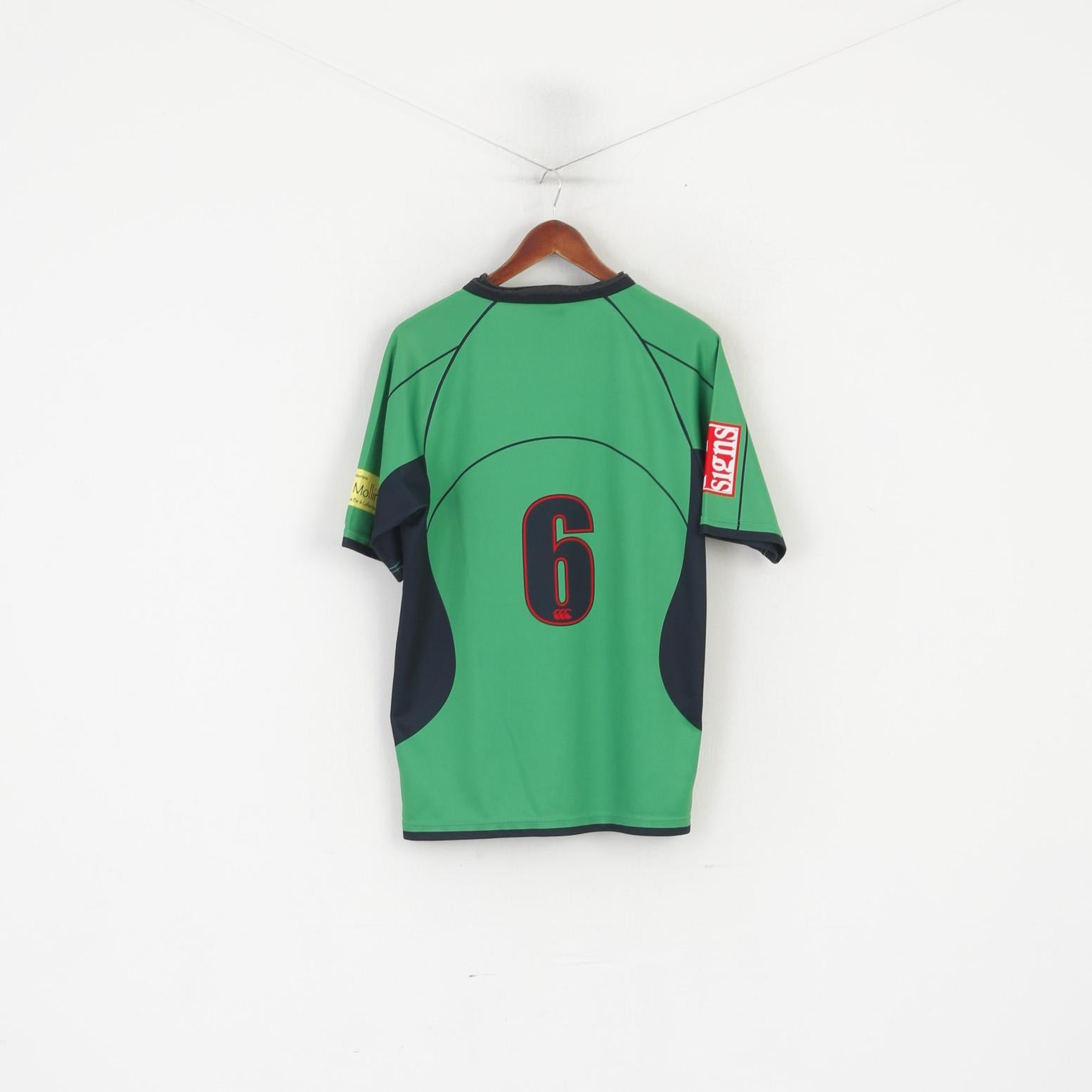 Canterbury de nouvelle-zélande hommes M chemise vert Wheatsheaf cabine équipage RFC #6 haut en maillot