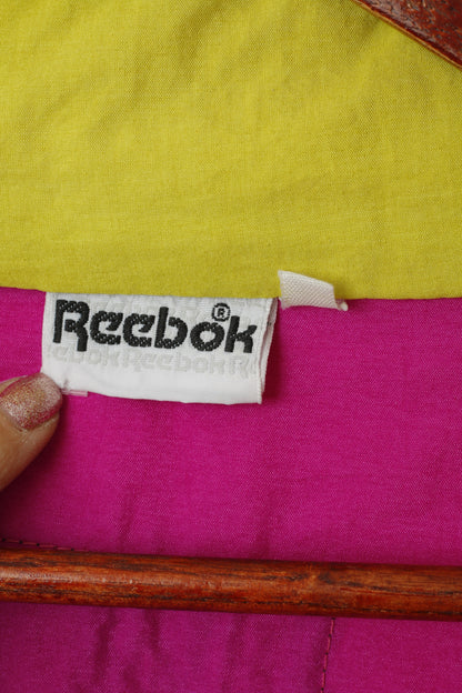 Reebok Veste pull XL pour femme Amaranth Vintage Activewear Poches Festival Top