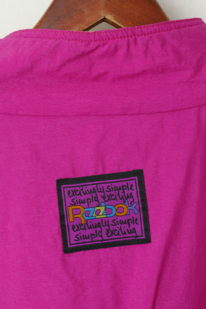 Reebok Veste pull XL pour femme Amaranth Vintage Activewear Poches Festival Top