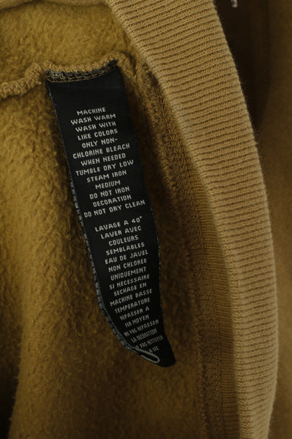 Ralph Lauren Polo Jeans Co Men L Sweatshirt Marron Coton Zippé Haut Classique