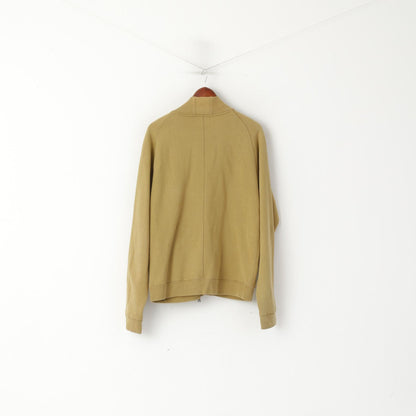 Ralph Lauren Polo Jeans Co Men L Sweatshirt Brown Cotton Full Zip Classic Top