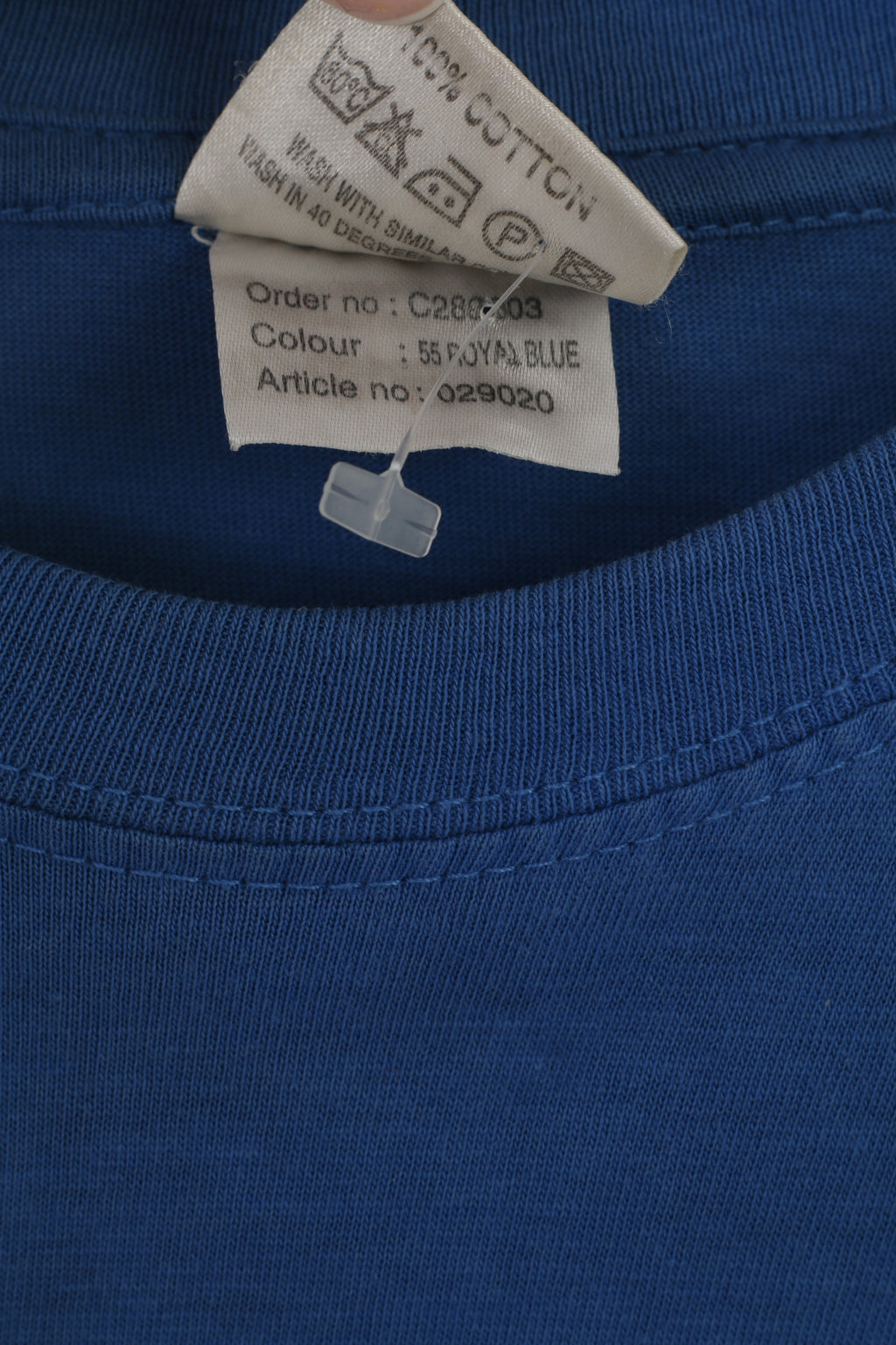 Texas Men M T- Shirt Blue Cotton Graphic Superman Vintage Crew Neck Top