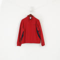 Reebok Femme XL 16 Veste Rouge Vintage Sportswear Zip Up Track Top