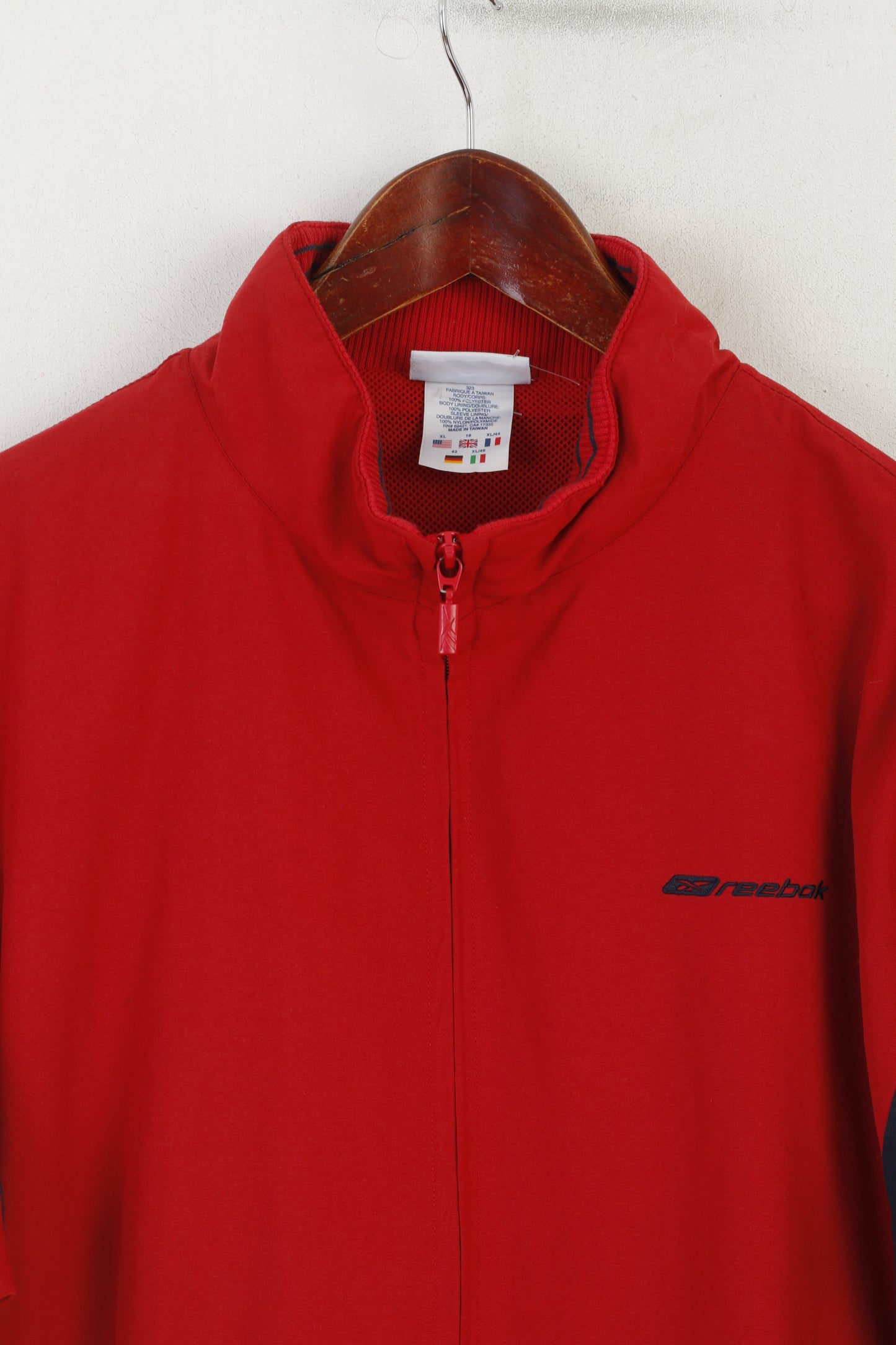 Reebok Women XL 16 Jacket Red Vintage Sportswear Zip Up  Track Top