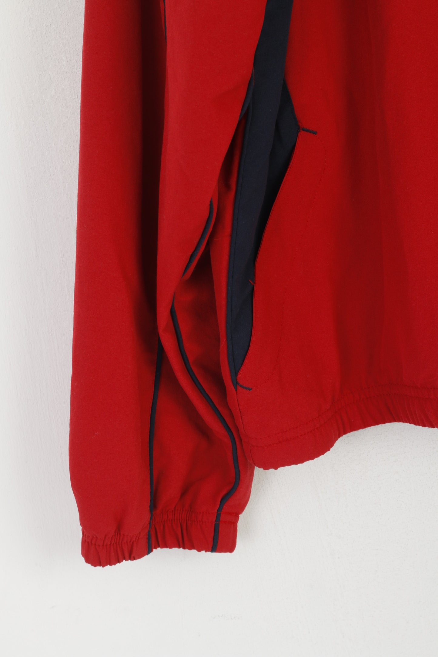 Giacca Reebok Donna XL 16 Rossa Vintage Sportswear Zip Up Track Top