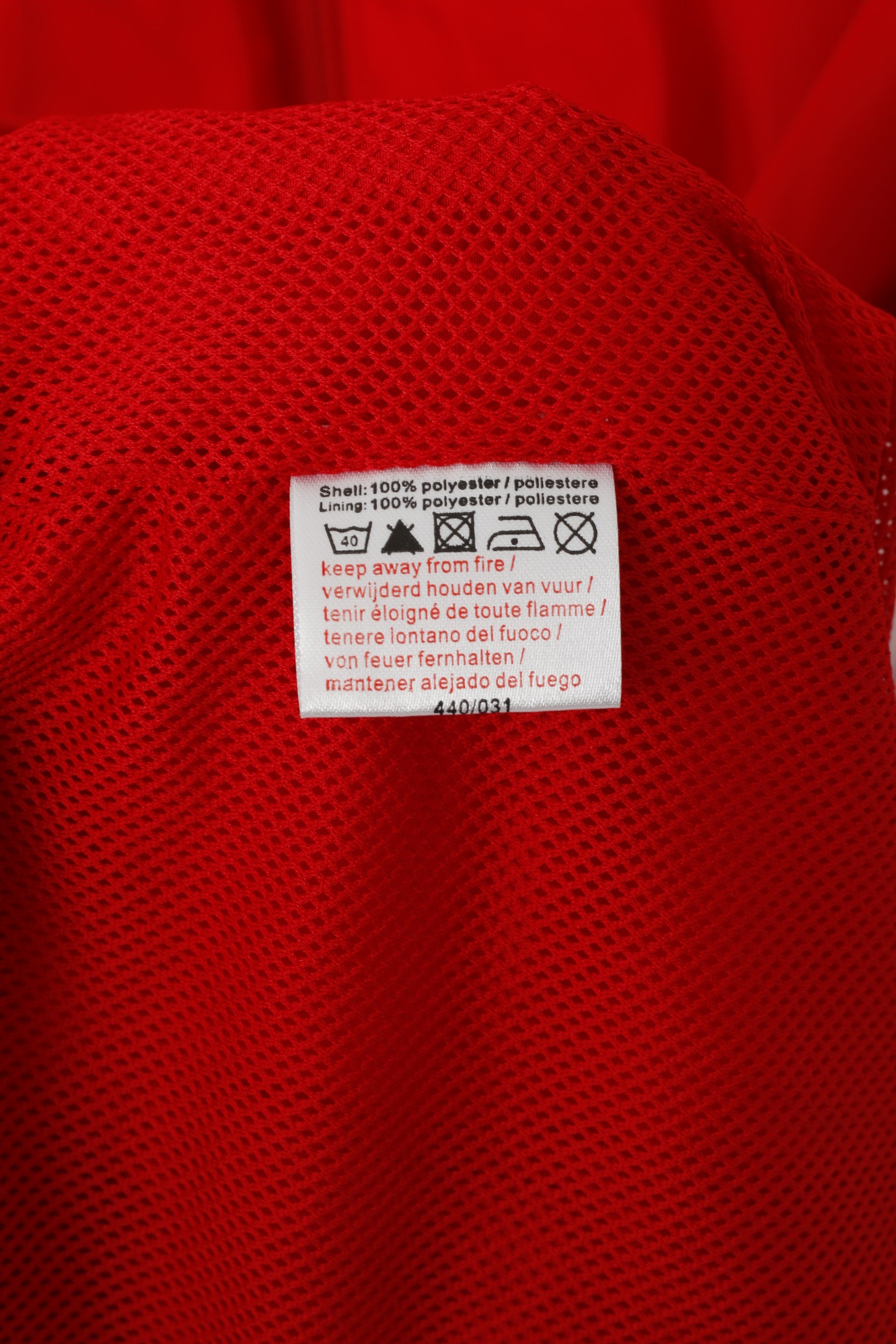 Giacca Umbro da uomo L rossa T4F Activewear Bomber leggero con cerniera Top sportivo