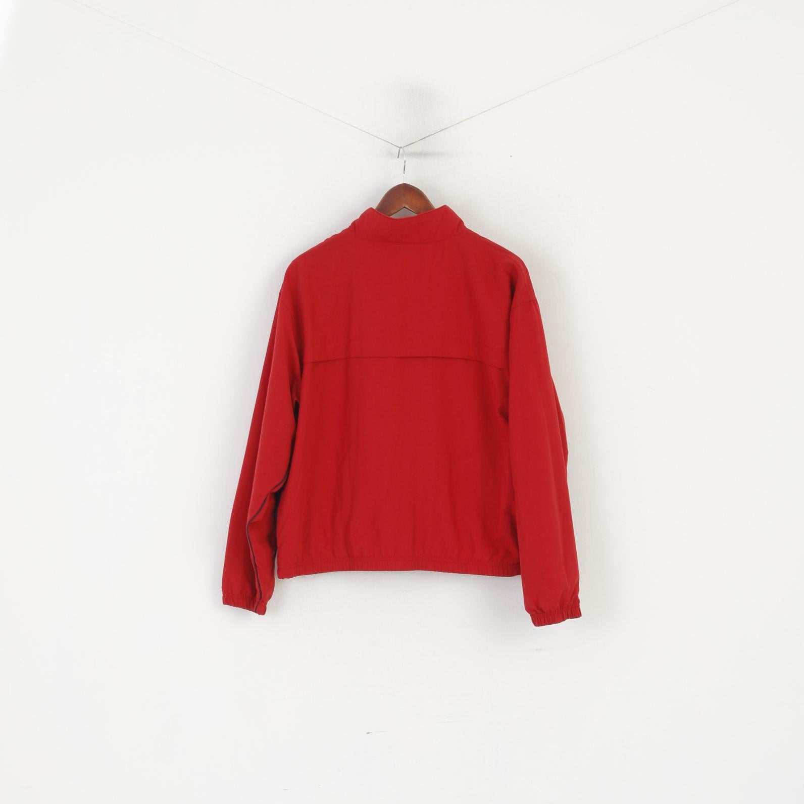 Giacca Reebok Donna XL 16 Rossa Vintage Sportswear Zip Up Track Top