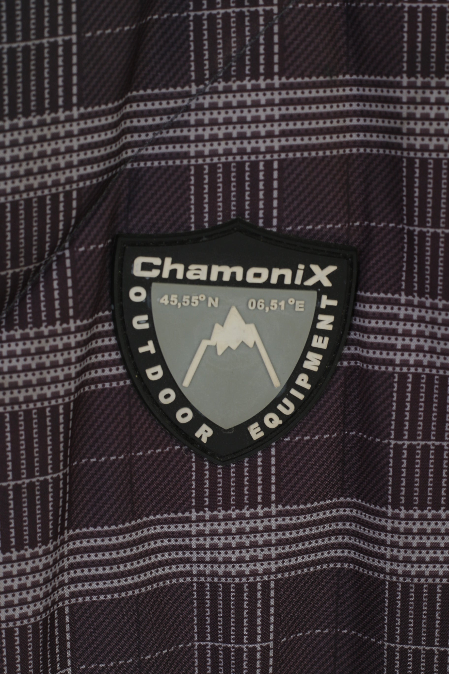 Chamonix Men M Bodywarmer Purple Check Fill Zip Padded Outdoor Sport Vest