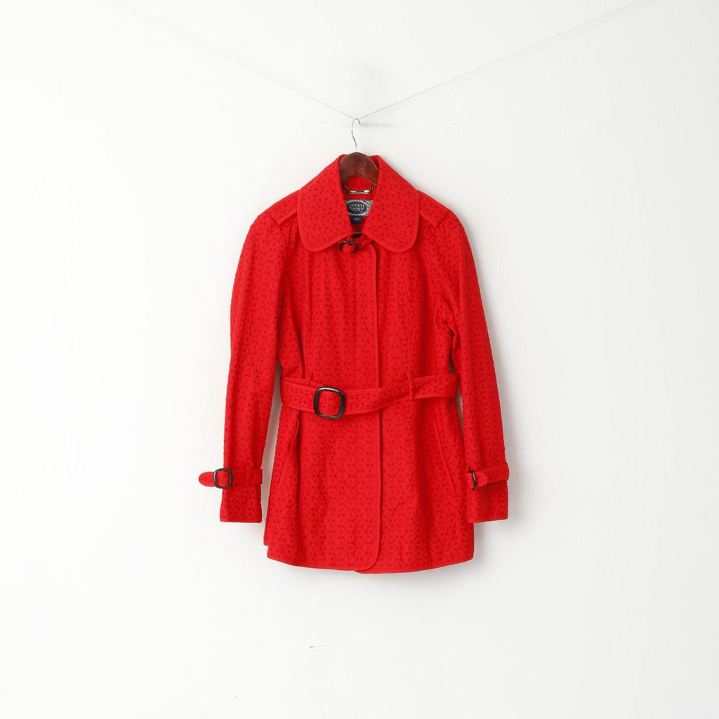 Green With Envy Femme L (M) Veste Rouge Green Envy Manteau léger avec ceinture