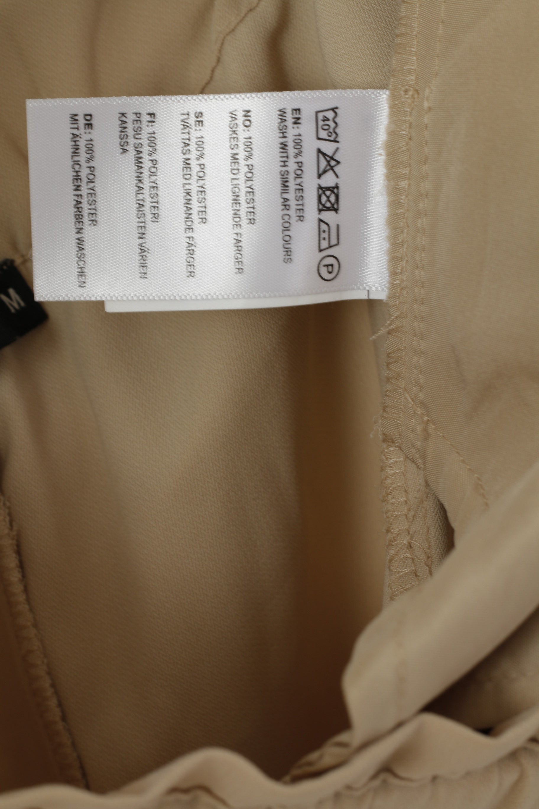 Pantaloni Bik Bok da donna M Pantaloni classici eleganti con cintura a vita alta beige lucido