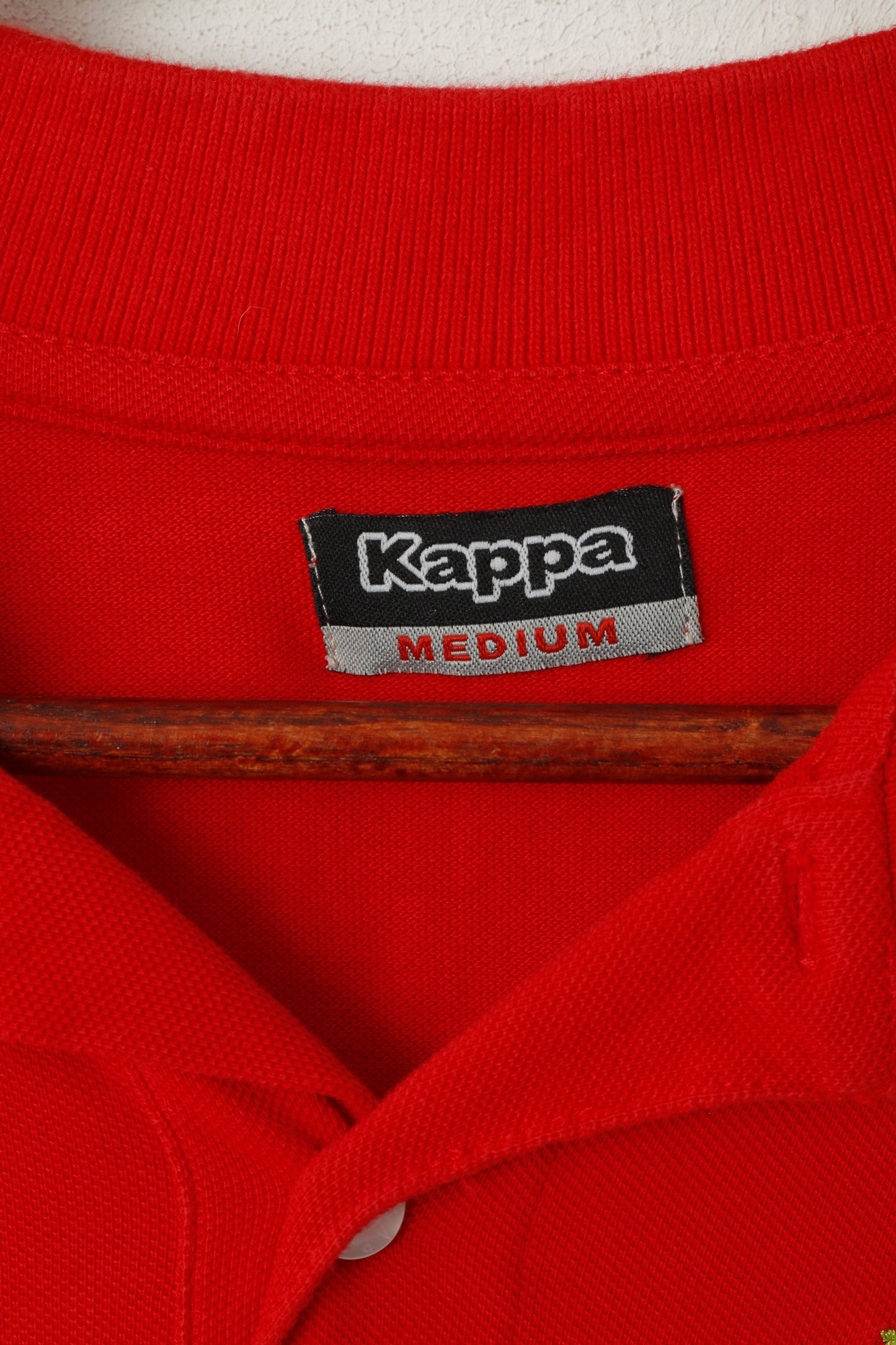 Kappa Legend Men M Polo Shirt Red Cotton Victory Superior Classic Top