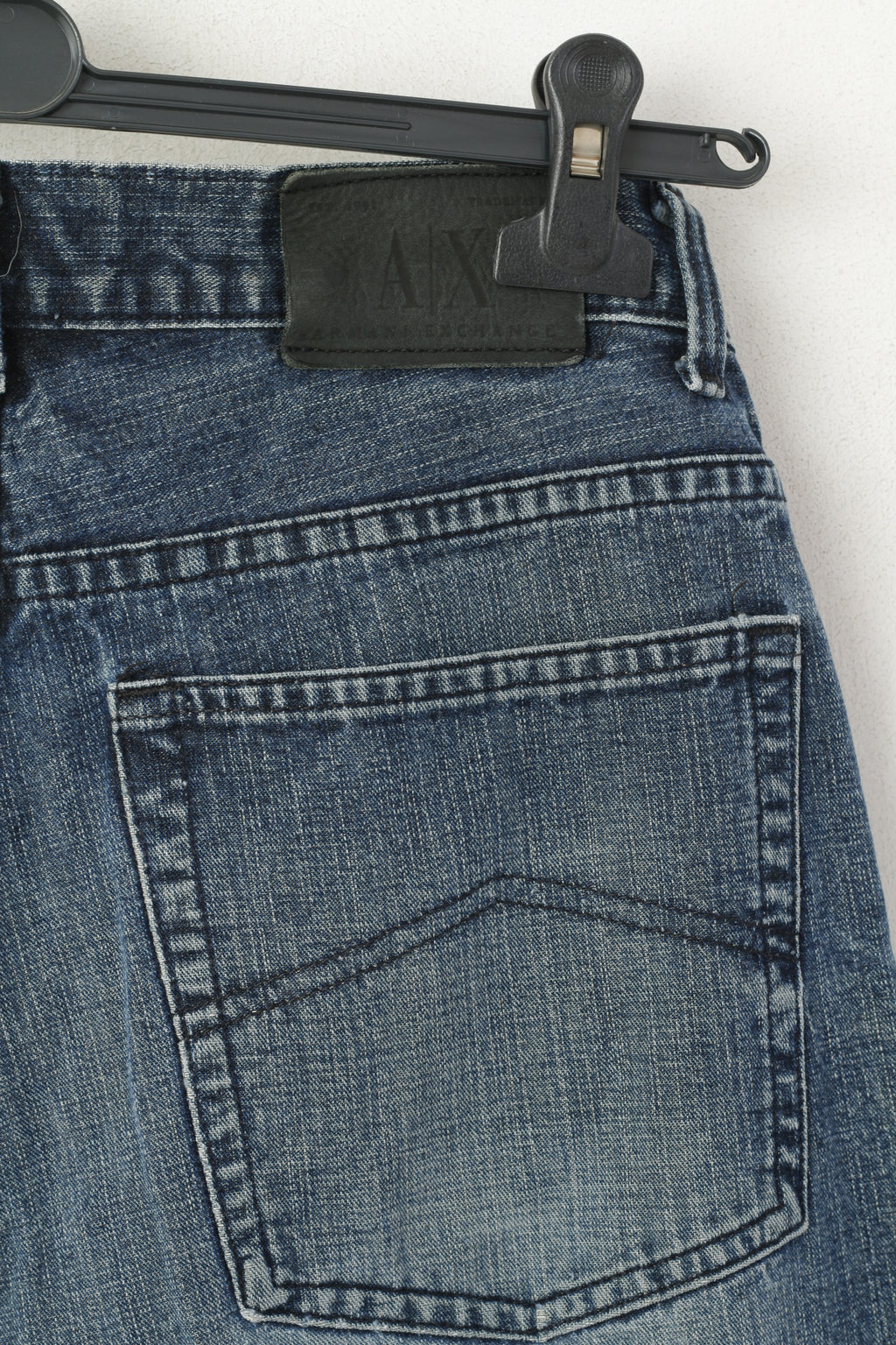 Armani Exchange Pantalon en jean 32 pour homme Pantalon droit en coton bleu marine AX Easy Fit