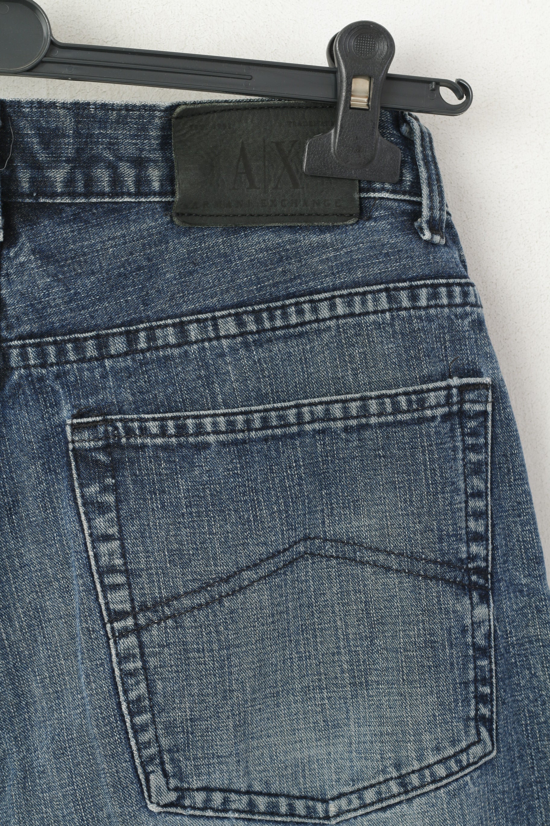 Armani Exchange Pantalon en jean 32 pour homme Pantalon droit en coton bleu marine AX Easy Fit