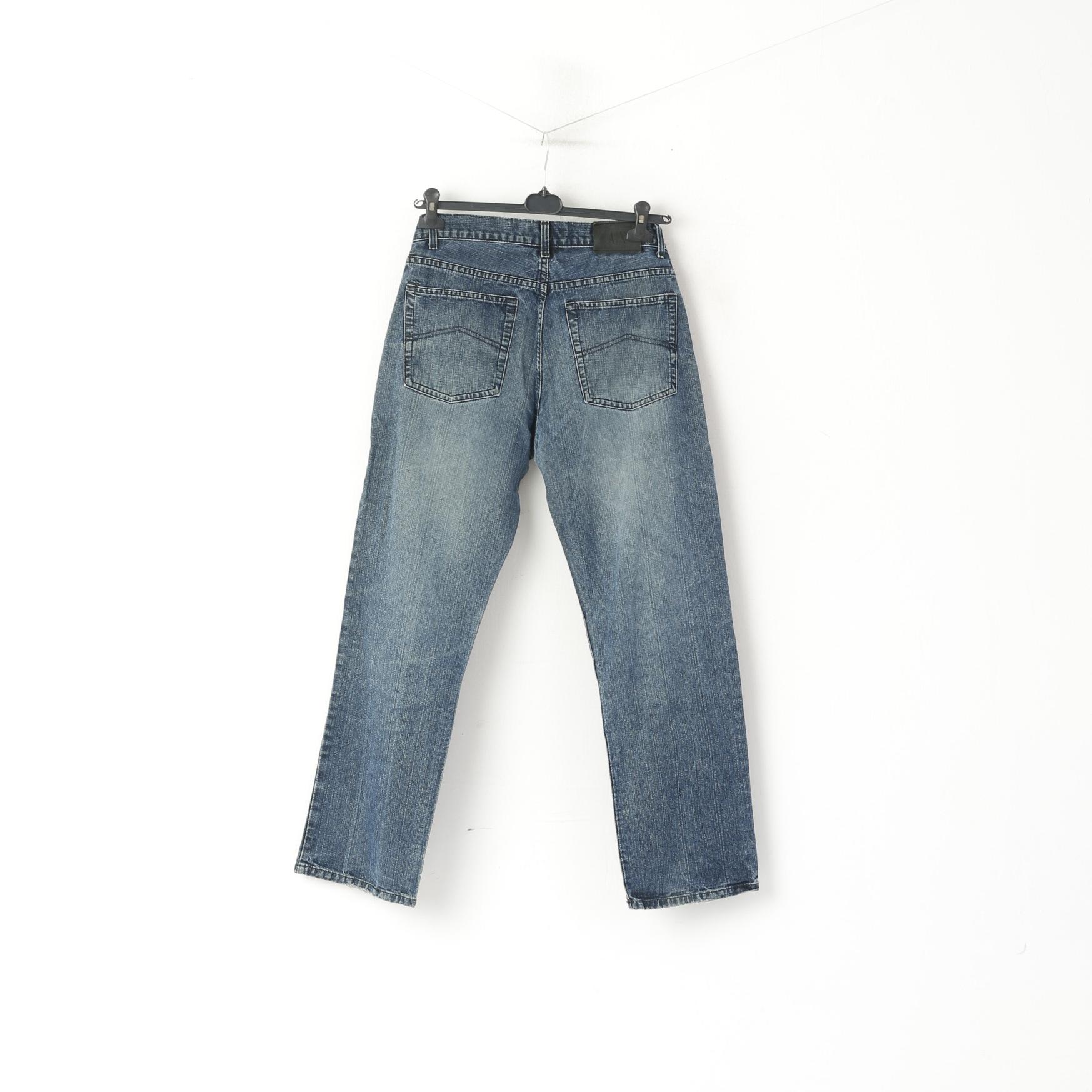 Armani Exchange Pantalon en jean 32 pour homme Pantalon droit en coton bleu marine AX Easy Fit