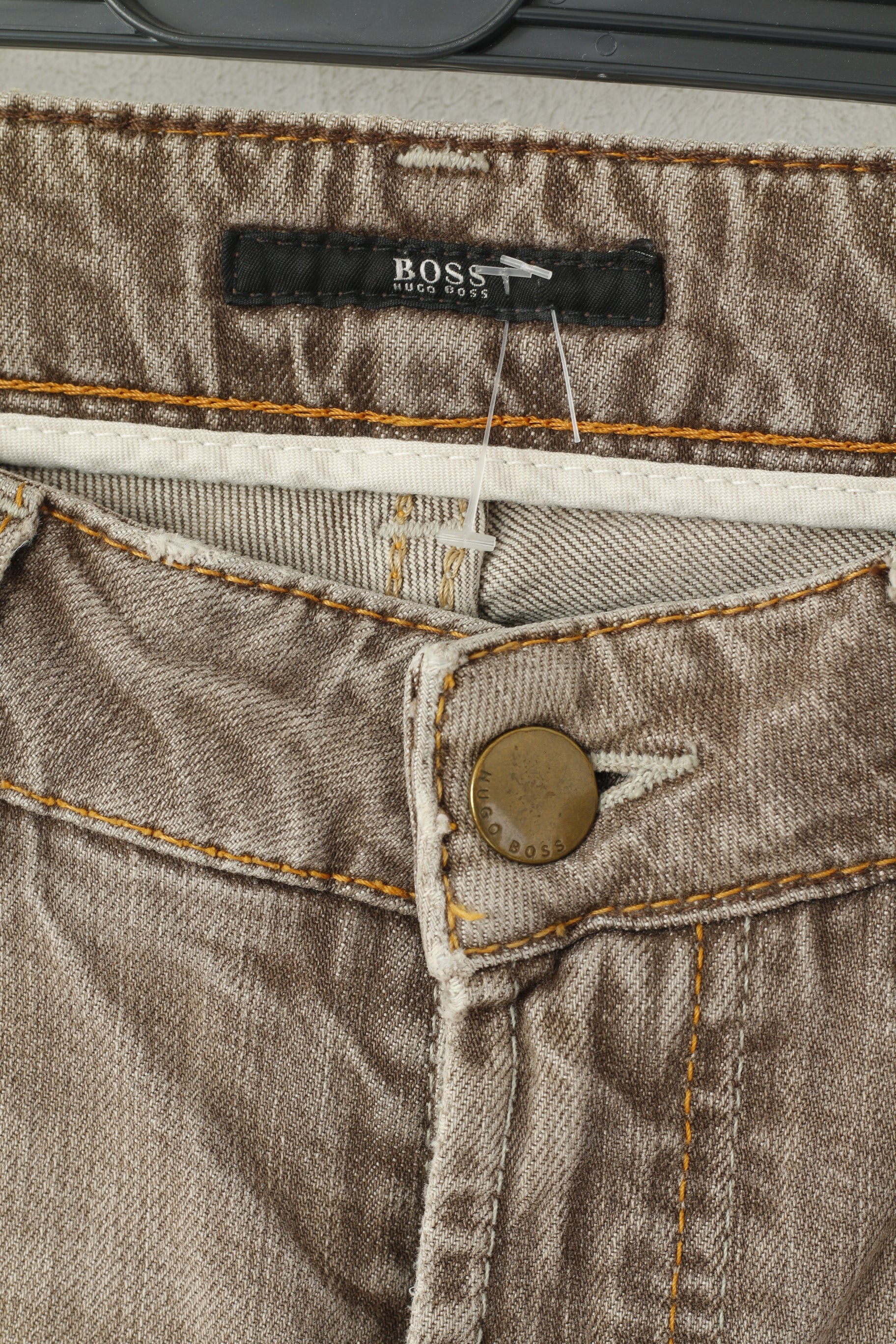 Hugo Boss Women 27 Trousers Brown Jeans Cotton Vintage Denim Pants