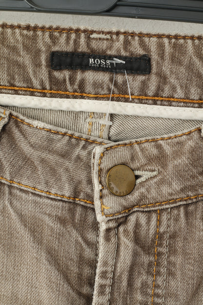 Pantaloni Hugo Boss Donna 27 Jeans marroni Pantaloni denim vintage in cotone