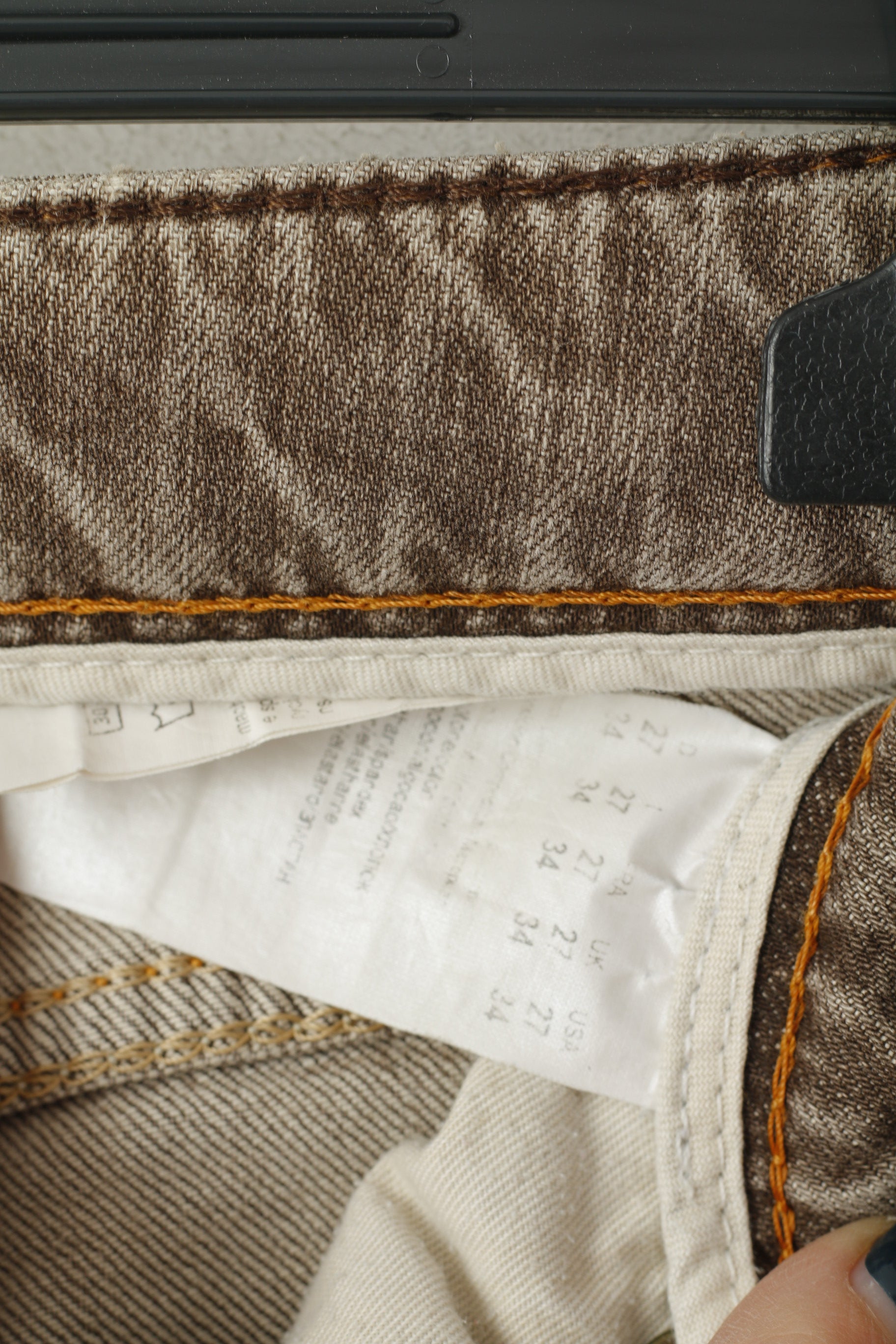 Hugo Boss Women 27 Trousers Brown Jeans Cotton Vintage Denim Pants